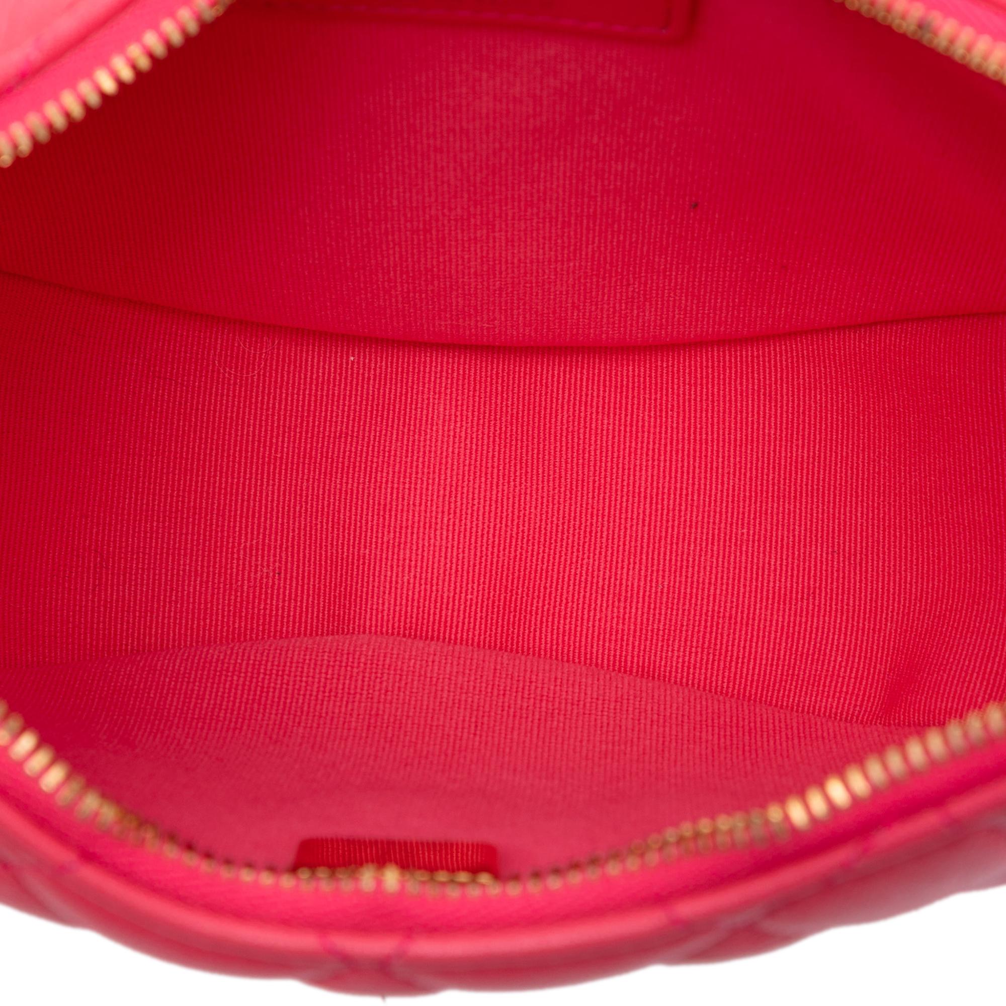 Chanel Small Quilted Lambskin Chain Around Hook Hobo Bag