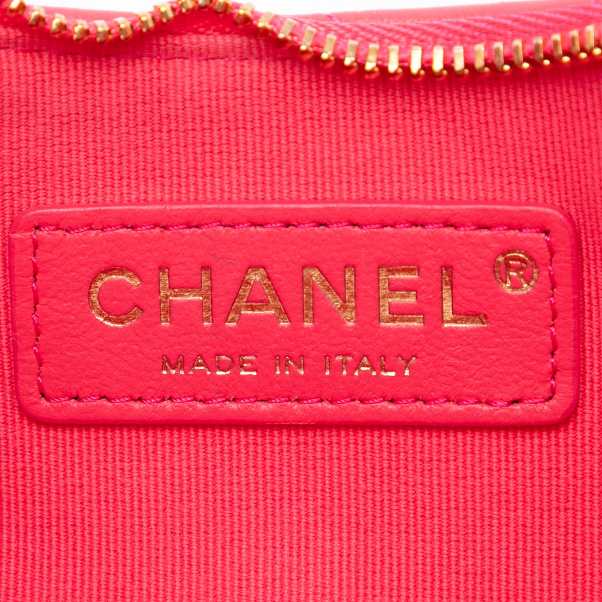 Chanel Small Quilted Lambskin Chain Around Hook Hobo Bag