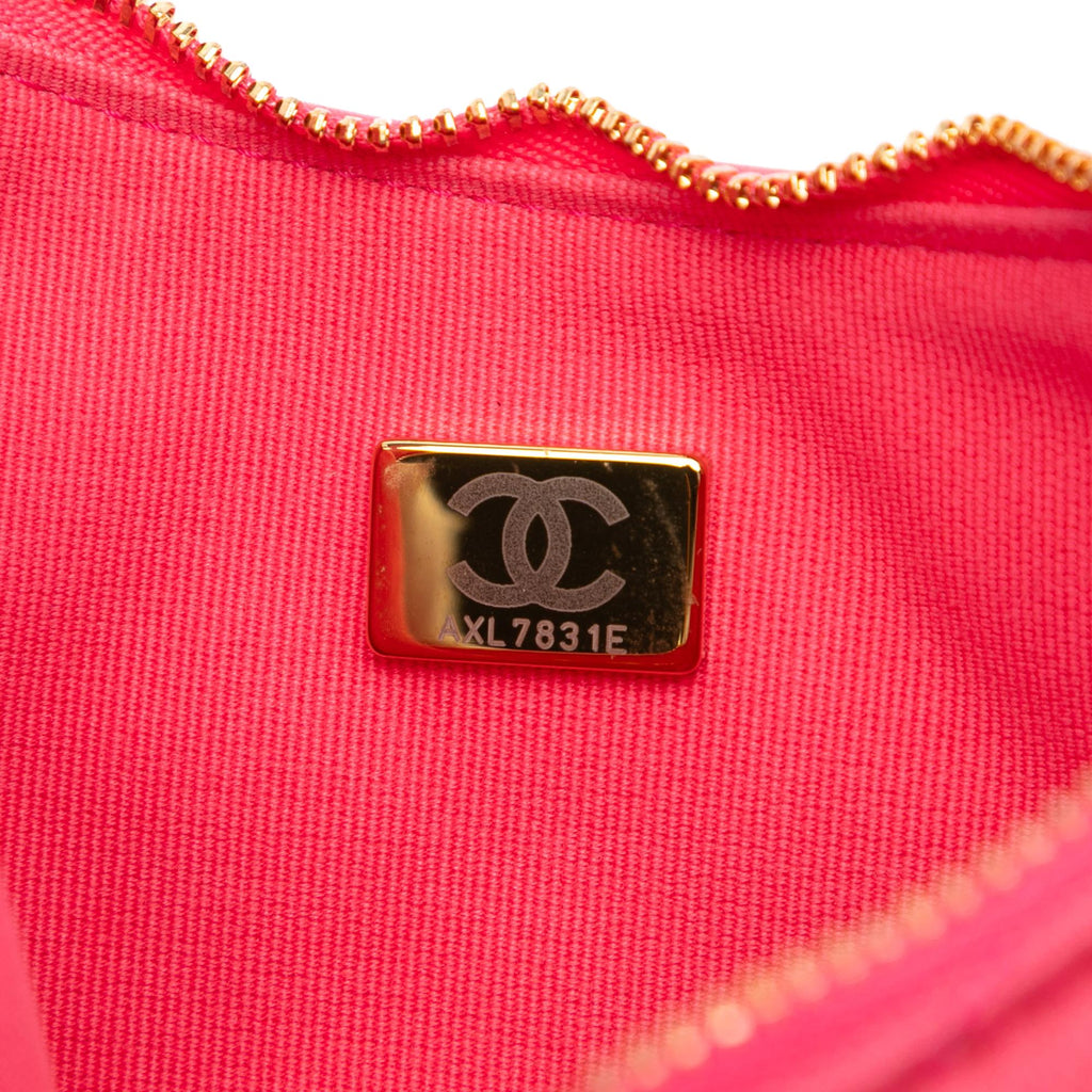Chanel Small Quilted Lambskin Chain Around Hook Hobo Bag