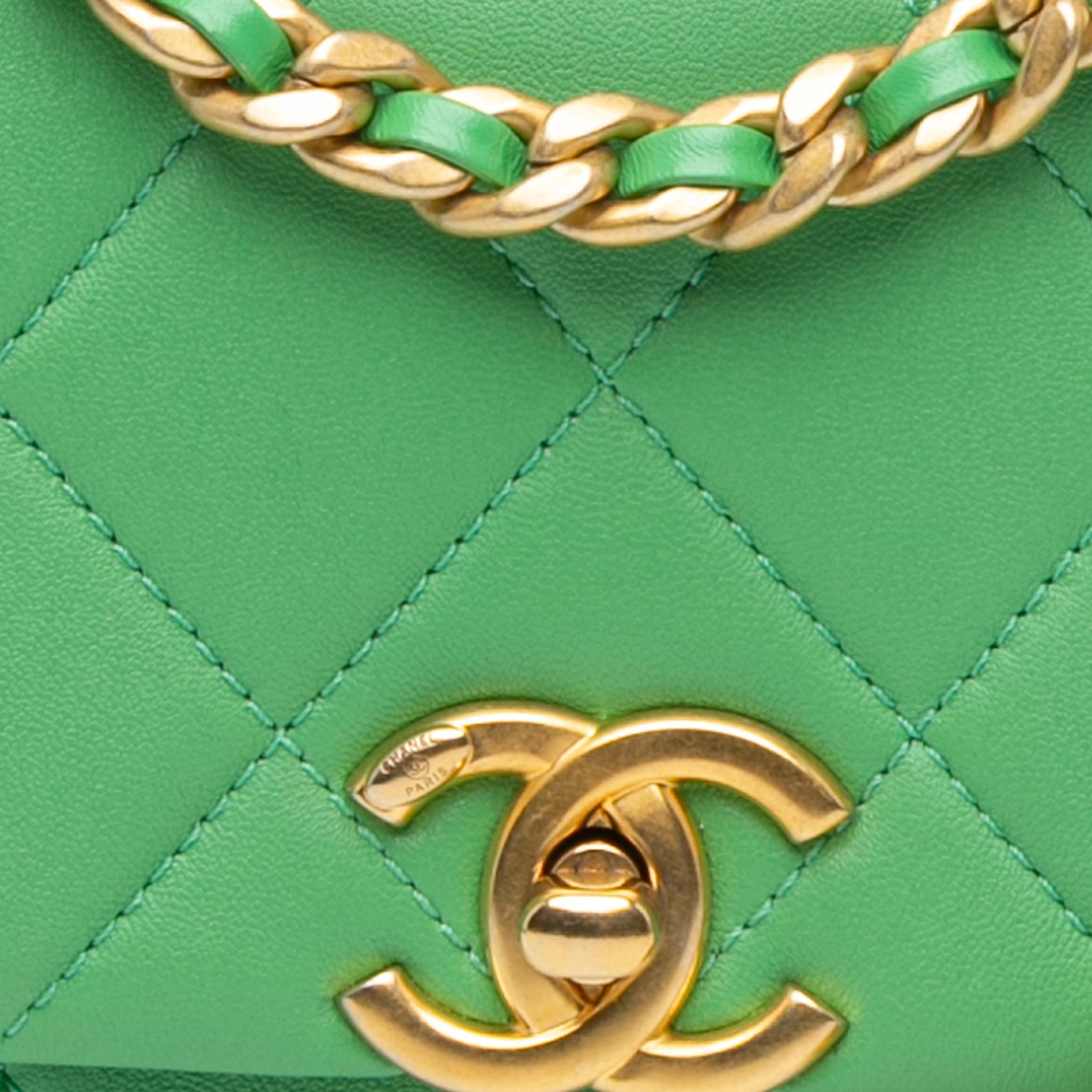 Chanel Small Quilted Lambskin Chain Is More Flap (SHG-cGCJvR)