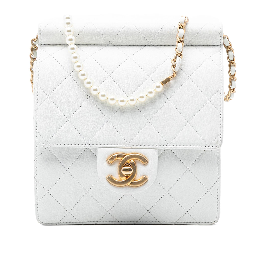 Chanel Small Quilted Lambskin Chic Pearls Flap