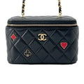 Chanel Small Quilted Lambskin Coco Casino Vanity Case With Chain