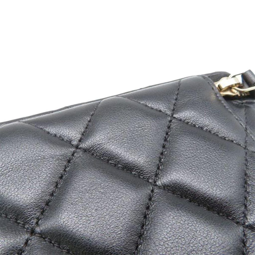Chanel Small Quilted Lambskin Coco Casino Vanity Case With Chain