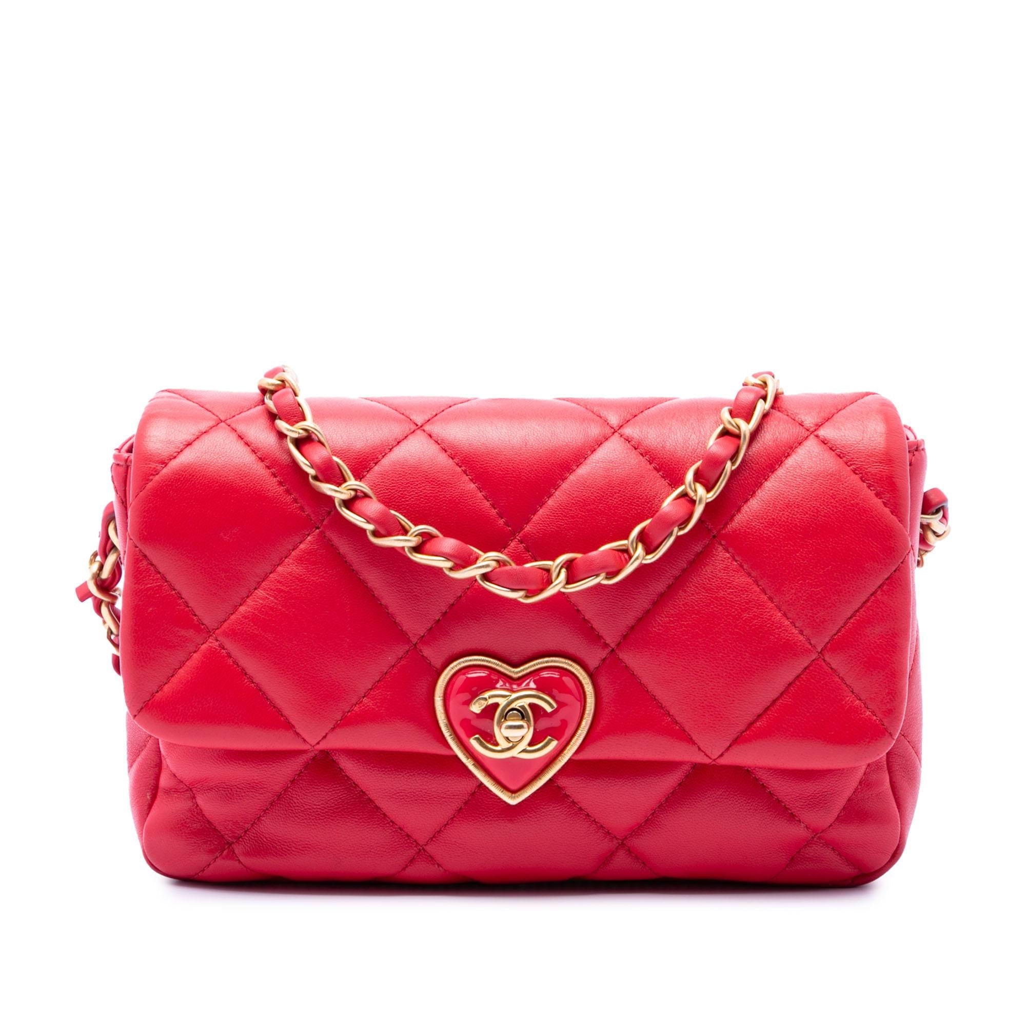 Chanel Small Quilted Lambskin Coco Love Flap