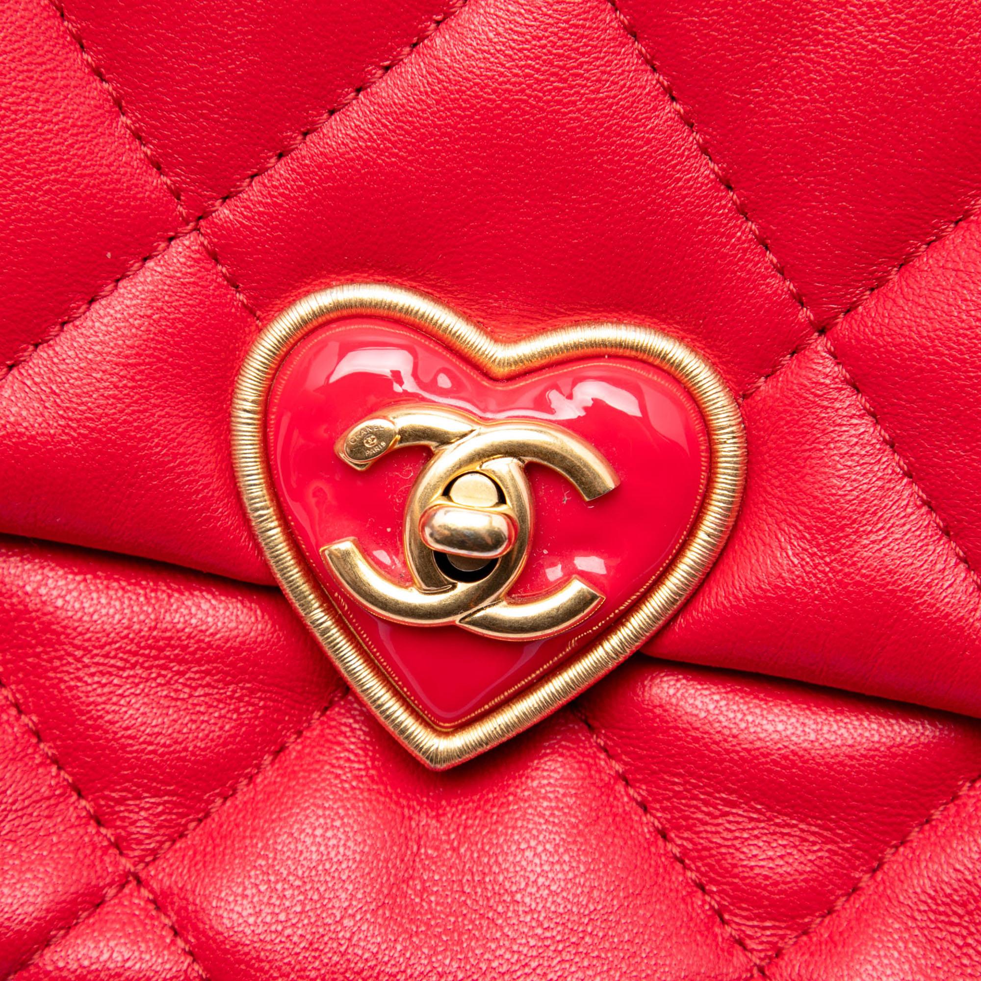 Chanel Small Quilted Lambskin Coco Love Flap