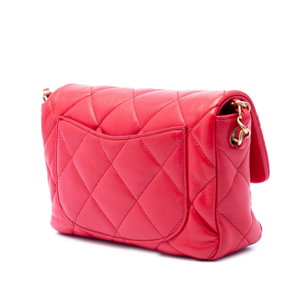 Chanel Small Quilted Lambskin Coco Love Flap