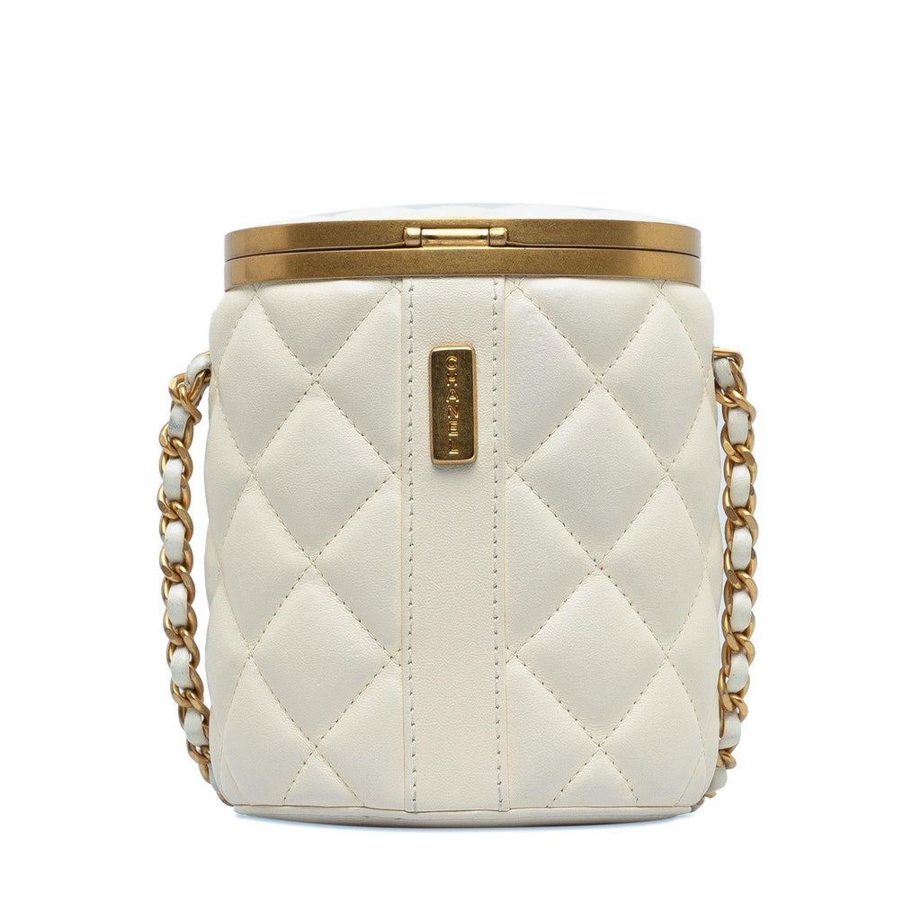 Chanel Small Quilted Lambskin Crown Box Bag (SHG-GuyXwC)