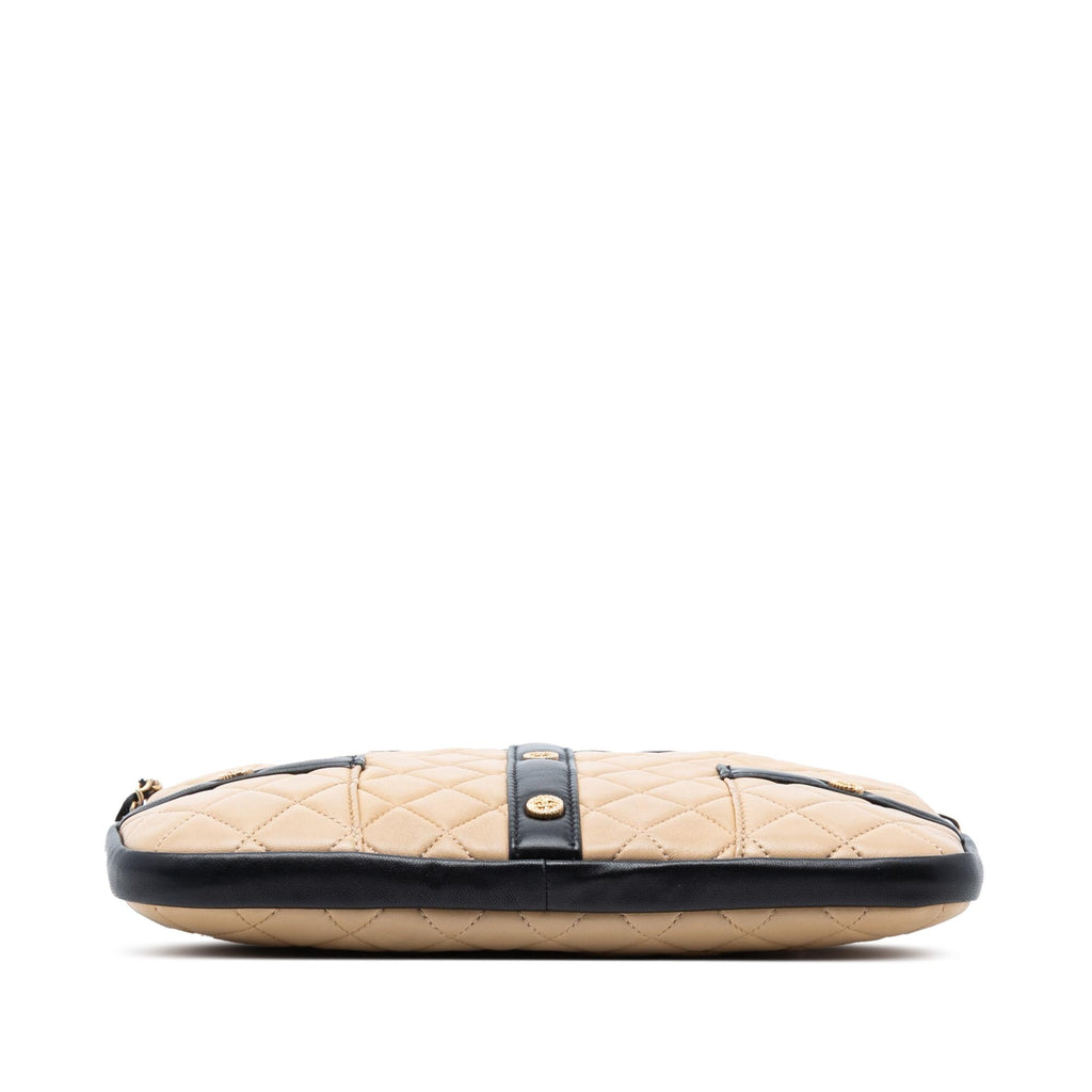 Chanel Small Quilted Lambskin Girl Clutch on Chain