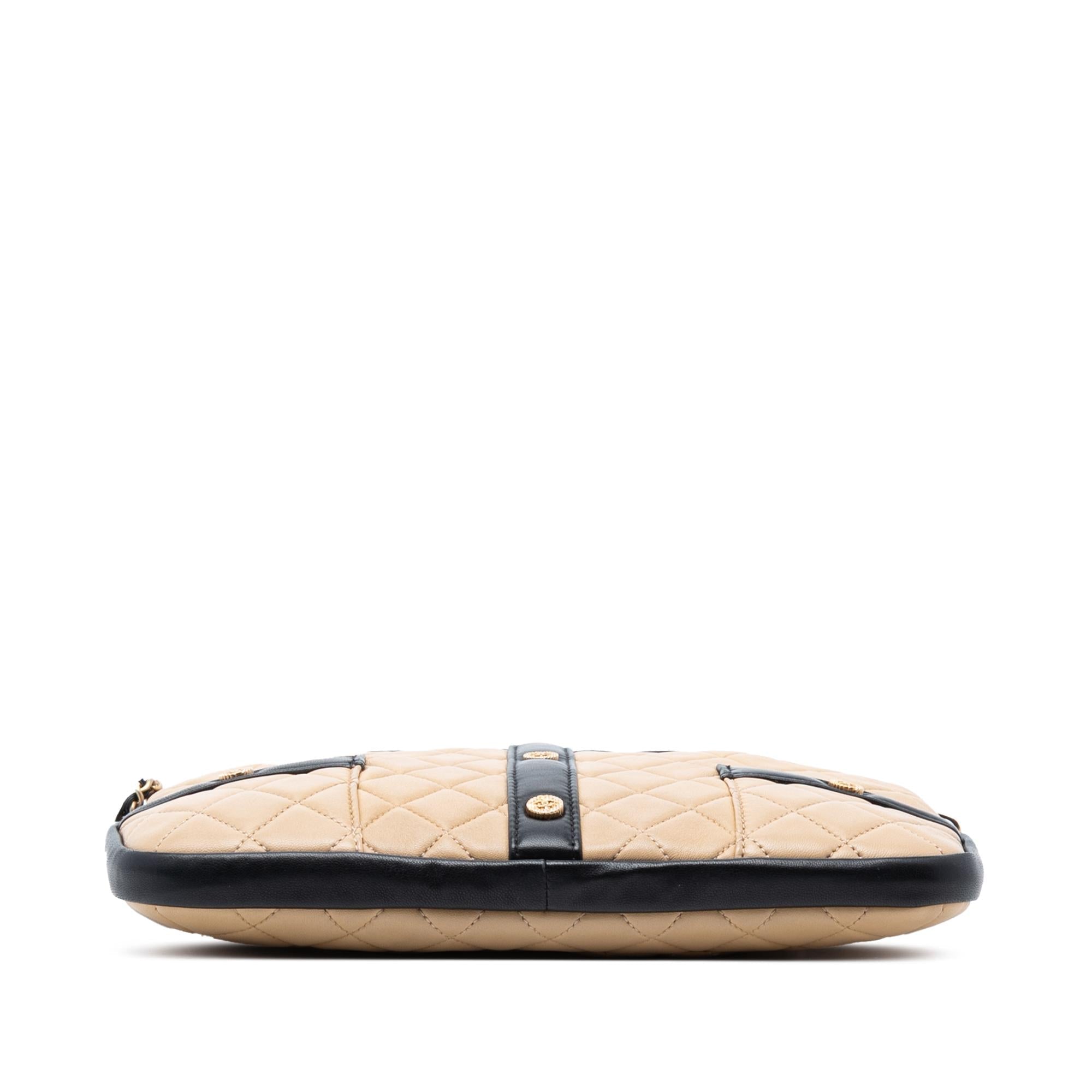 Chanel Small Quilted Lambskin Girl Clutch on Chain