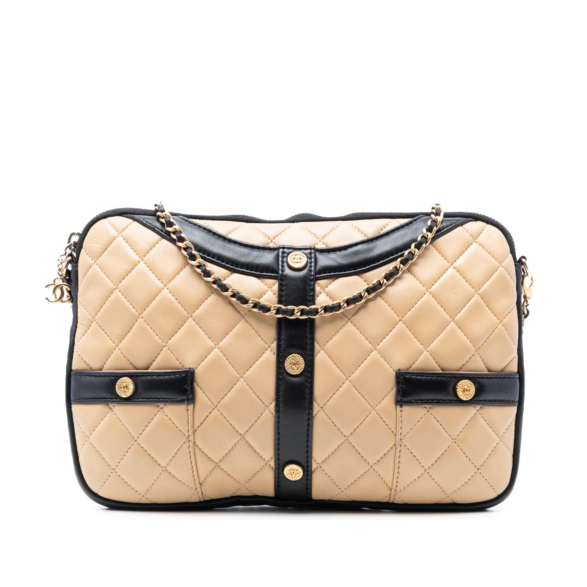 Chanel Small Quilted Lambskin Girl Clutch on Chain