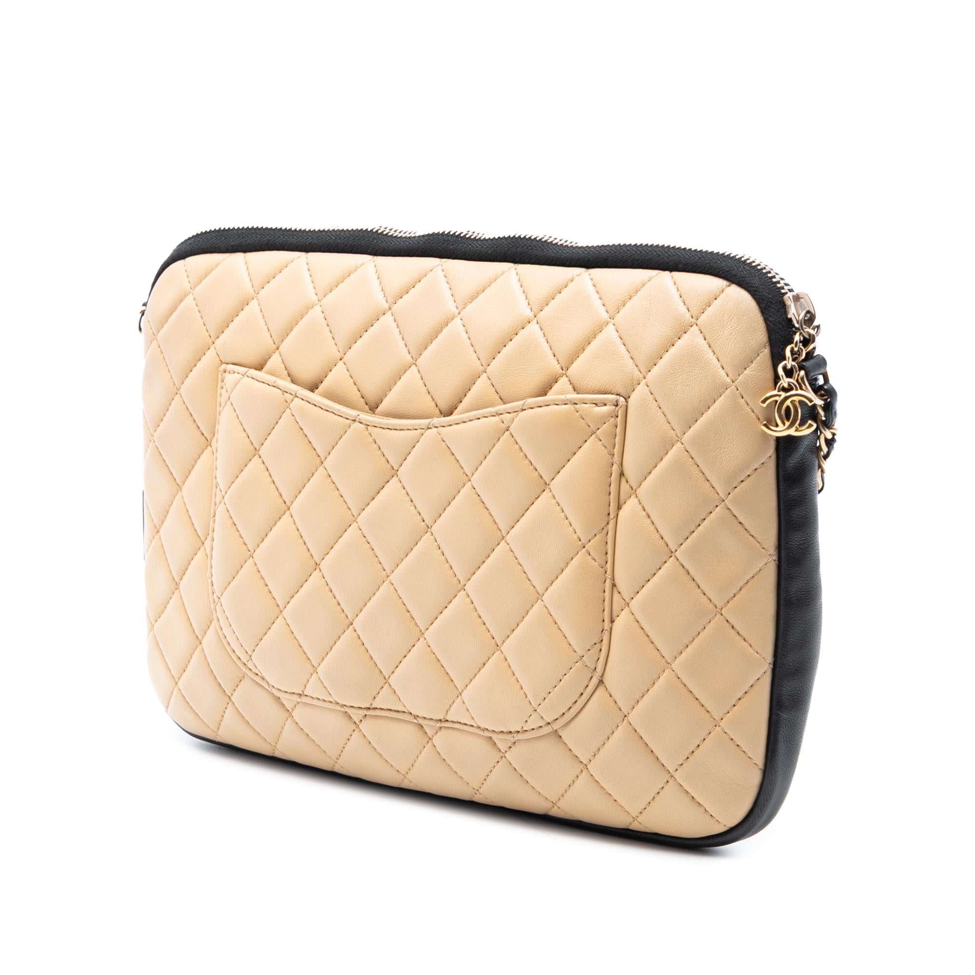 Chanel Small Quilted Lambskin Girl Clutch on Chain
