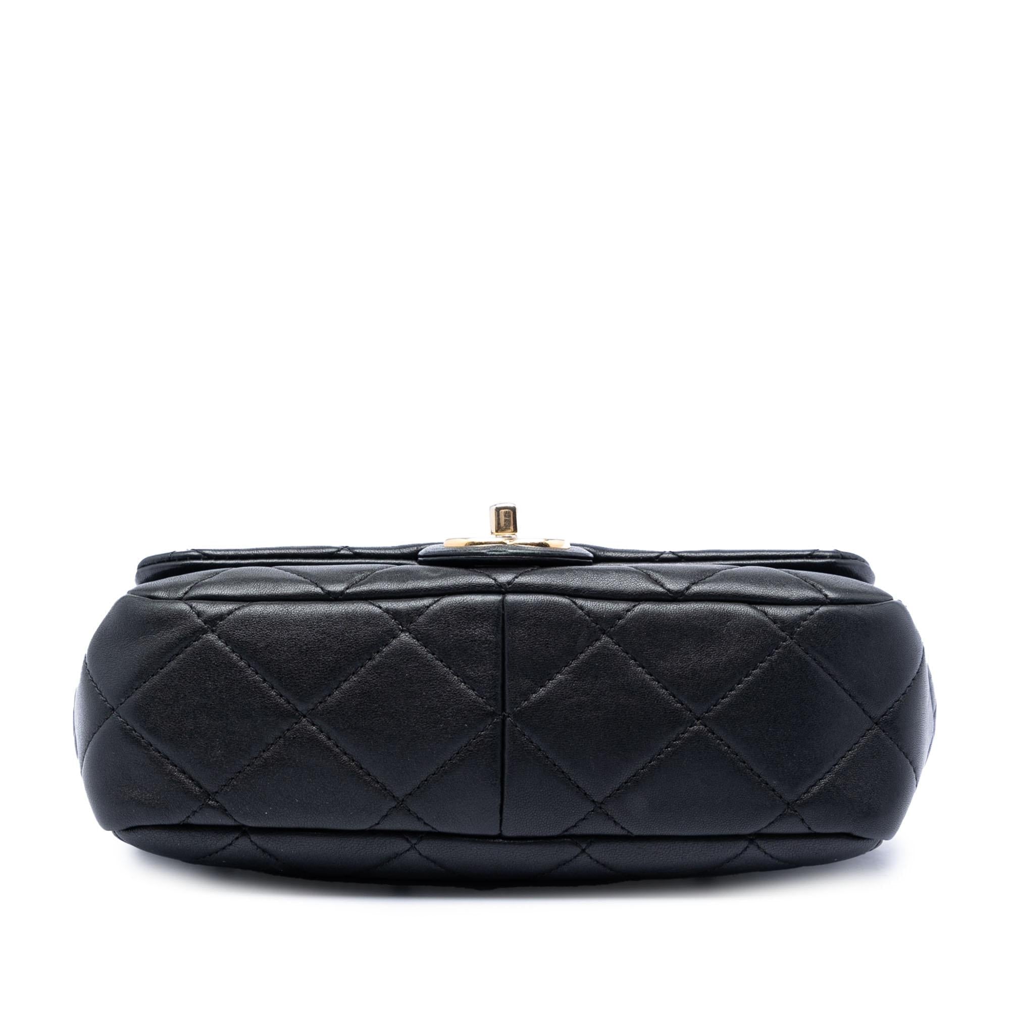 Chanel Small Quilted Lambskin Round Top Handle Flap