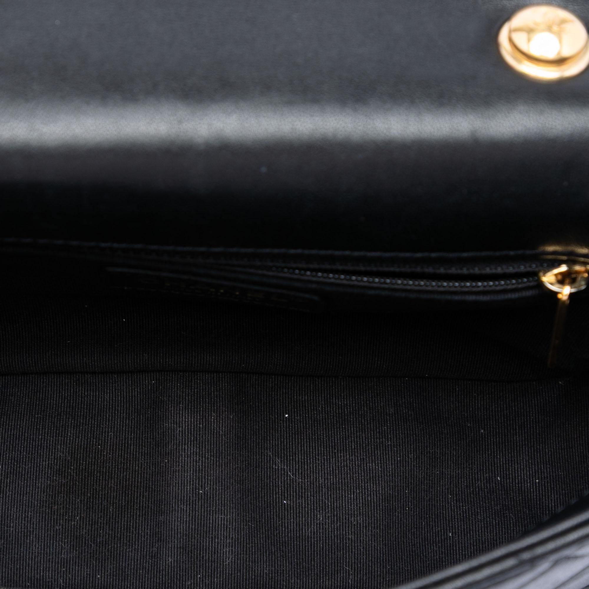 Chanel Small Quilted Lambskin Round Top Handle Flap