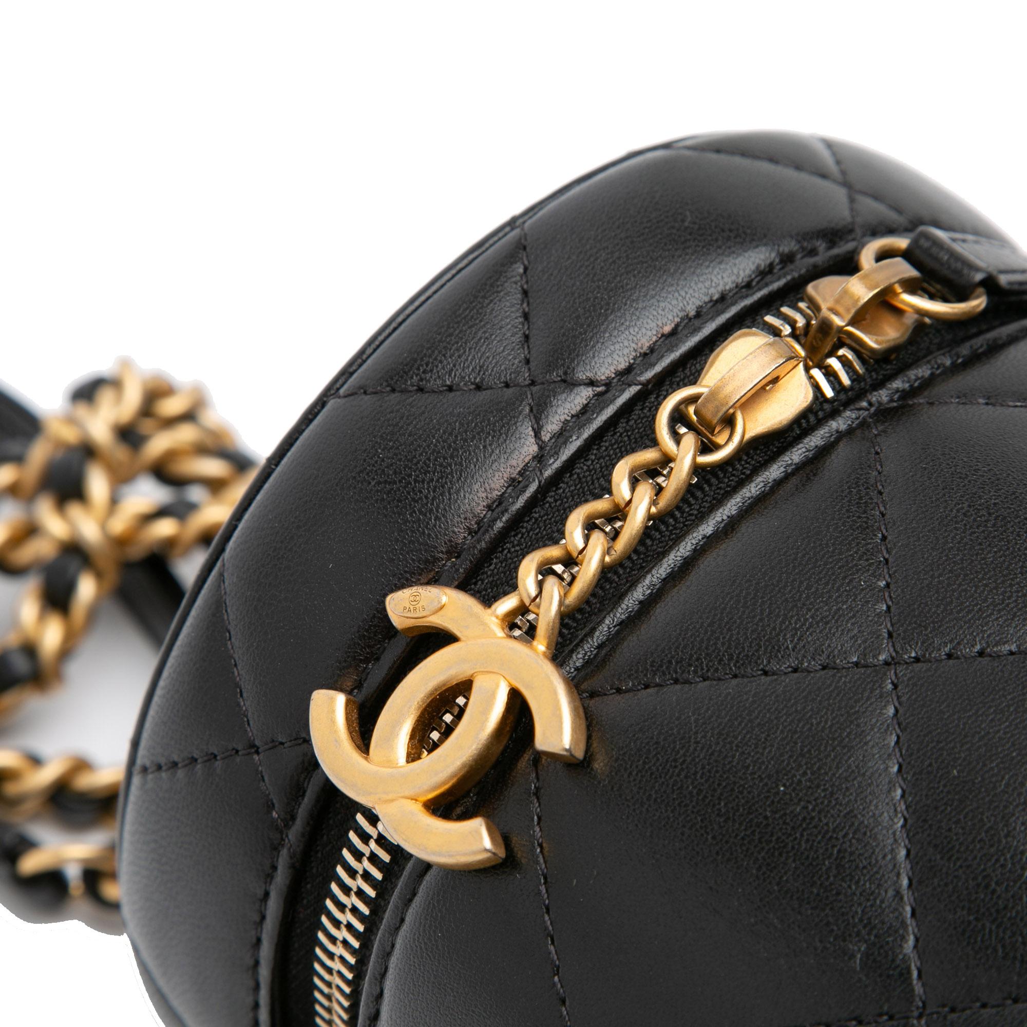 Chanel Small Quilted Lambskin Side Note Vanity Case
