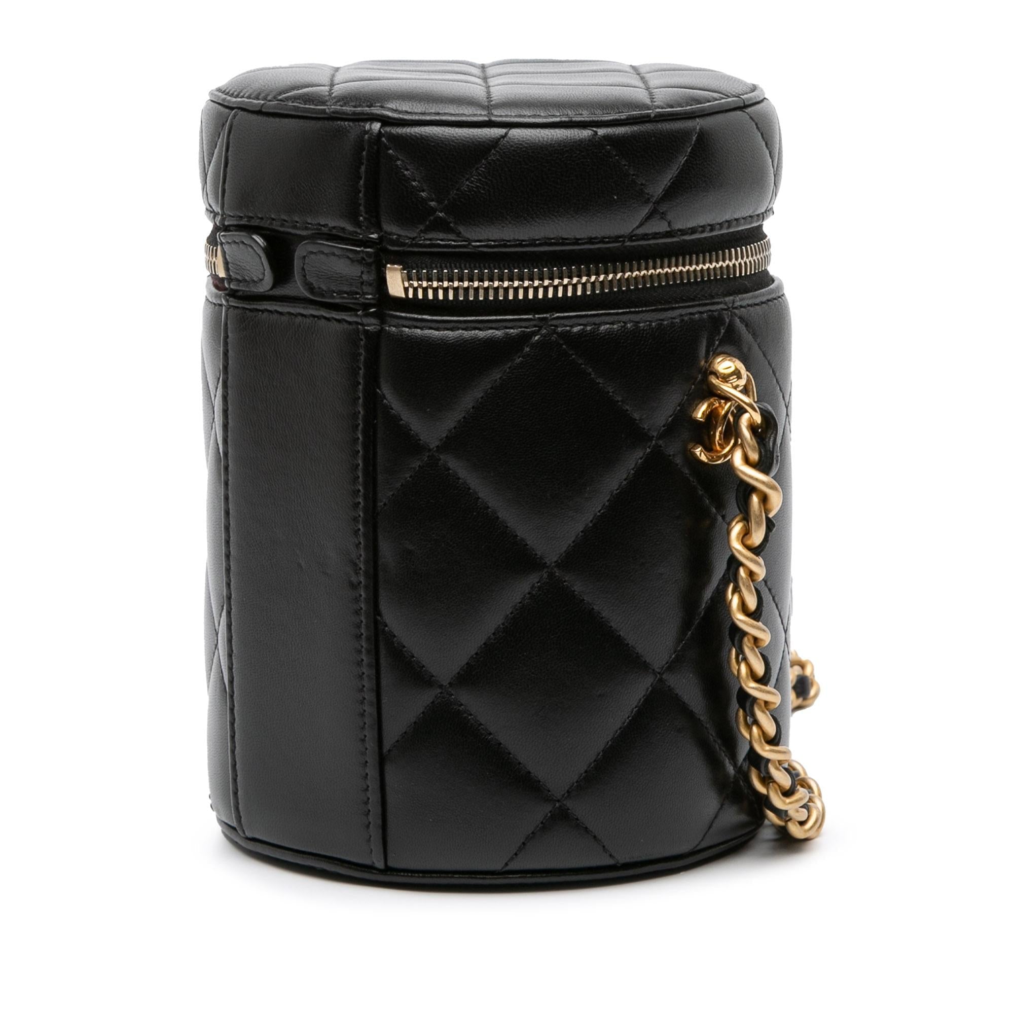 Chanel Small Quilted Lambskin Side Note Vanity Case