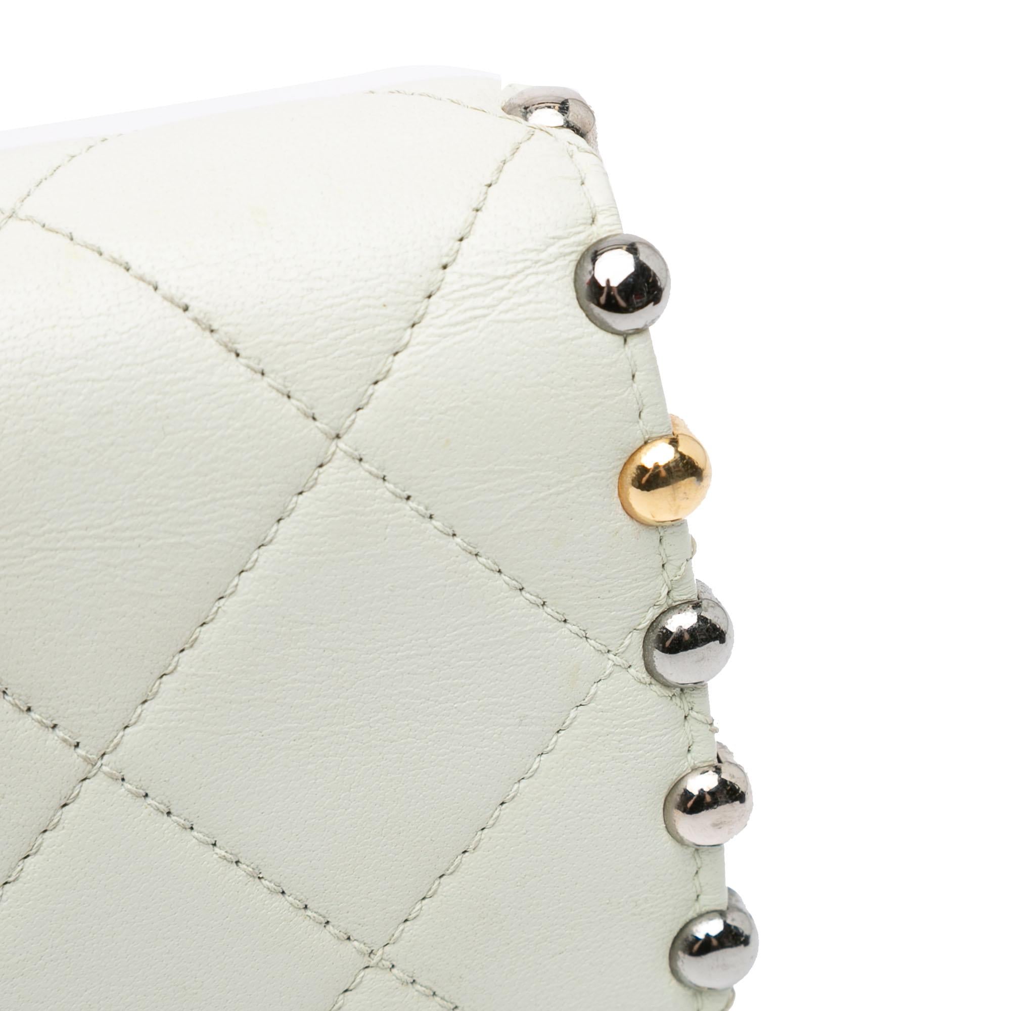 Chanel Small Quilted Lambskin Studded Bubble Flap