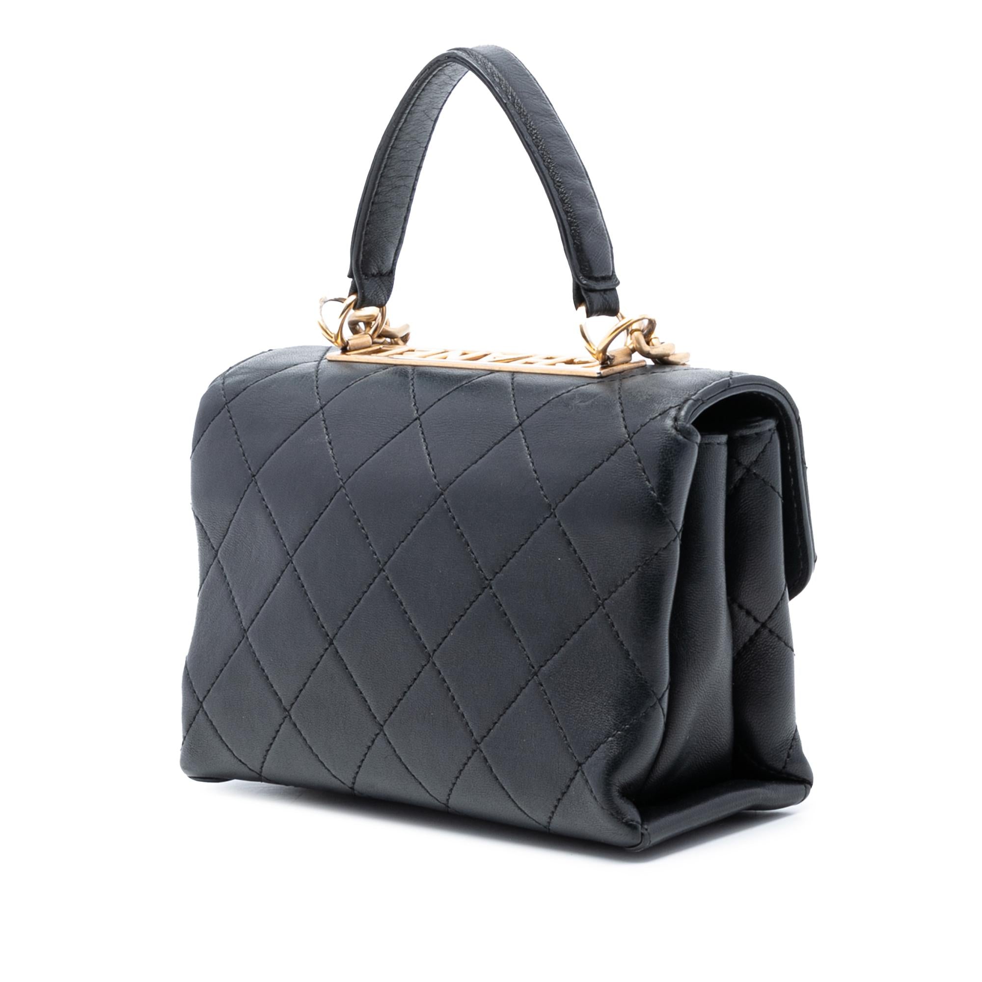 Chanel Small Quilted Lambskin Trendy Spirit Top Handle Bag