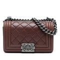 Chanel Small Quilted Lambskin Wild Stitch Boy Flap
