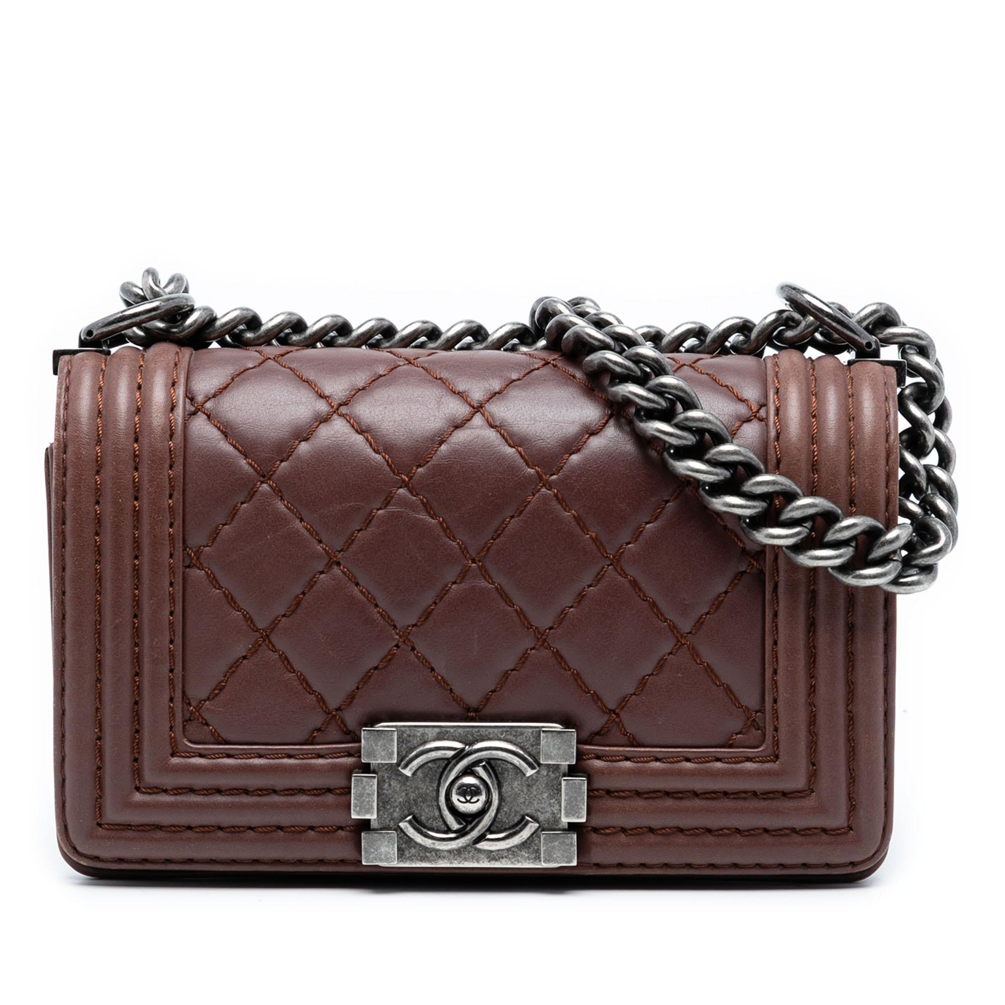 Chanel Small Quilted Lambskin Wild Stitch Boy Flap