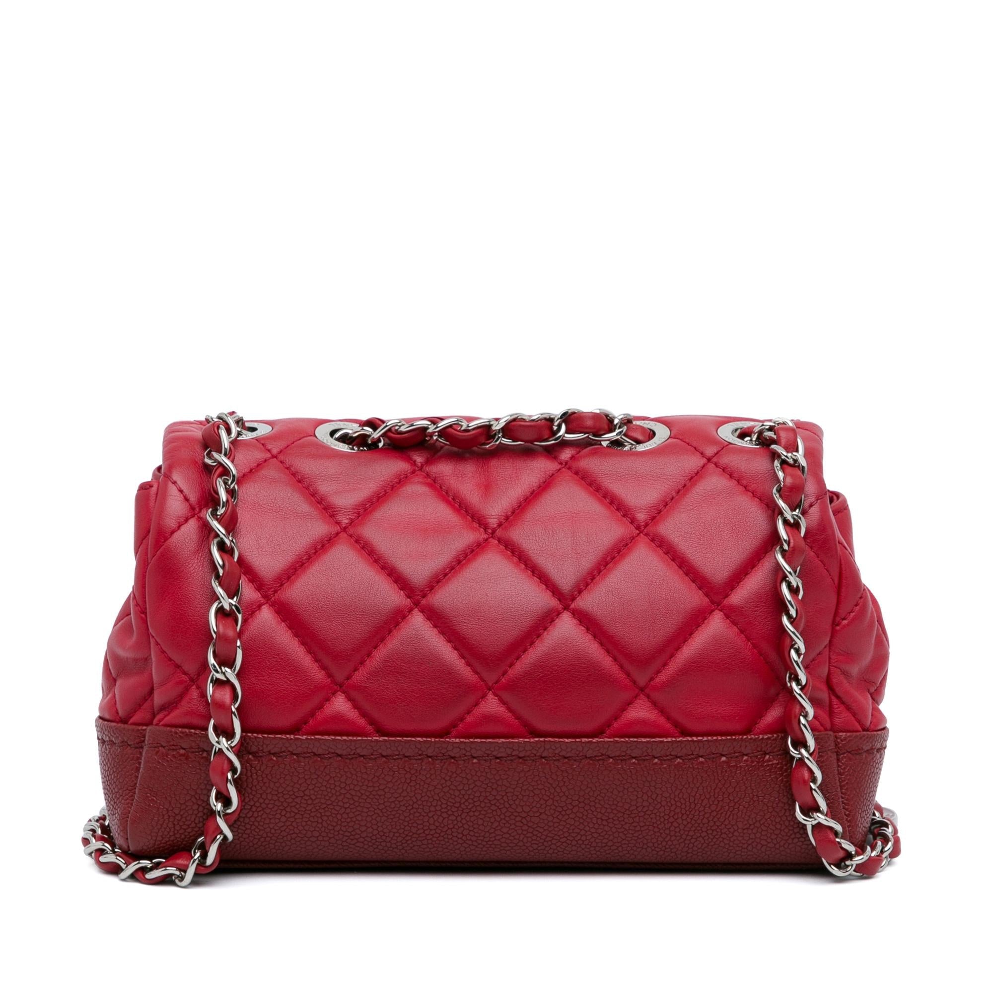 Chanel Small Quilted Lambskin and Caviar Bi Coco Flap (SHG-Vfboid)