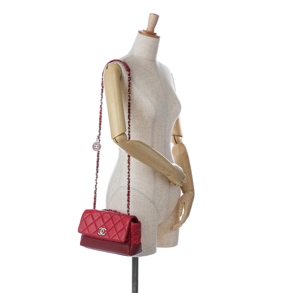Chanel Small Quilted Lambskin and Caviar Bi Coco Flap (SHG-Vfboid)