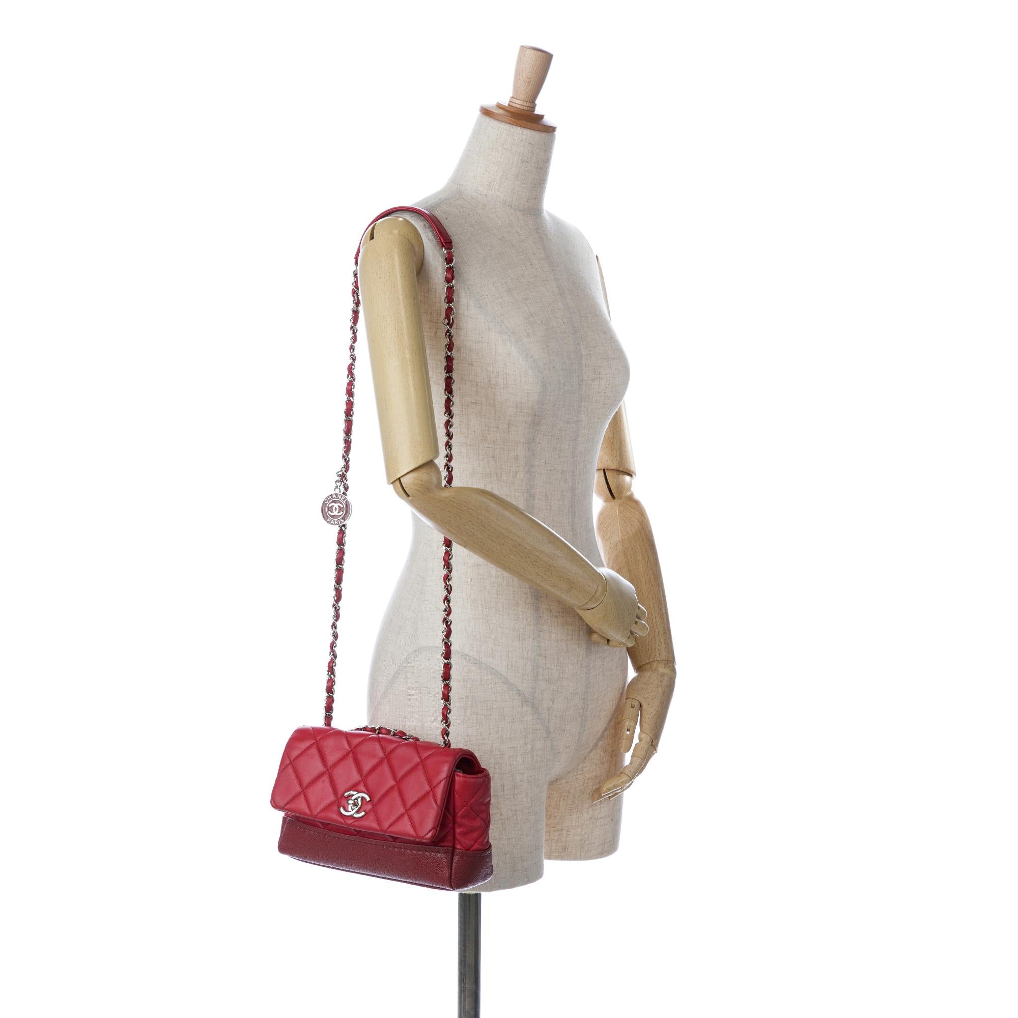 Chanel Small Quilted Lambskin and Caviar Bi Coco Flap (SHG-Vfboid)