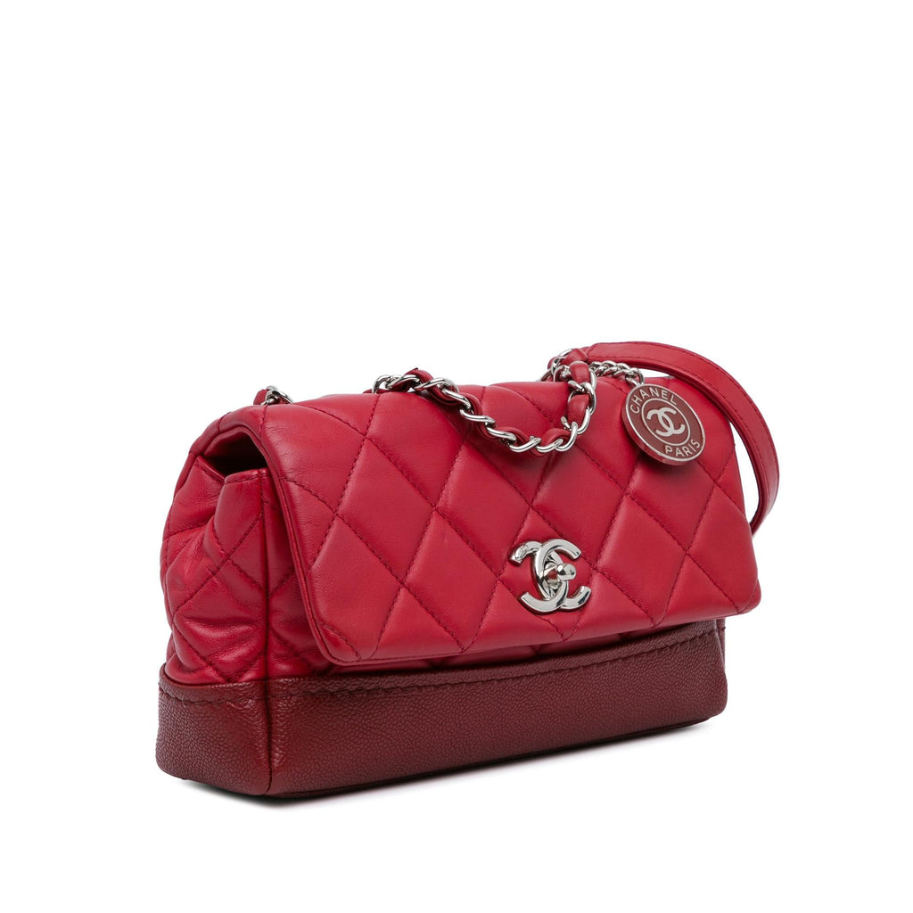 Chanel Small Quilted Lambskin and Caviar Bi Coco Flap (SHG-Vfboid)