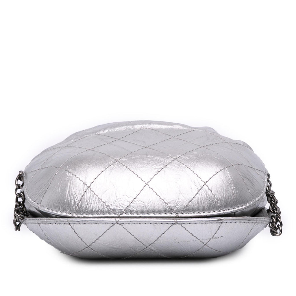 Chanel Small Quilted Metallic Aged Calfskin Gabrielle Bucket Bag