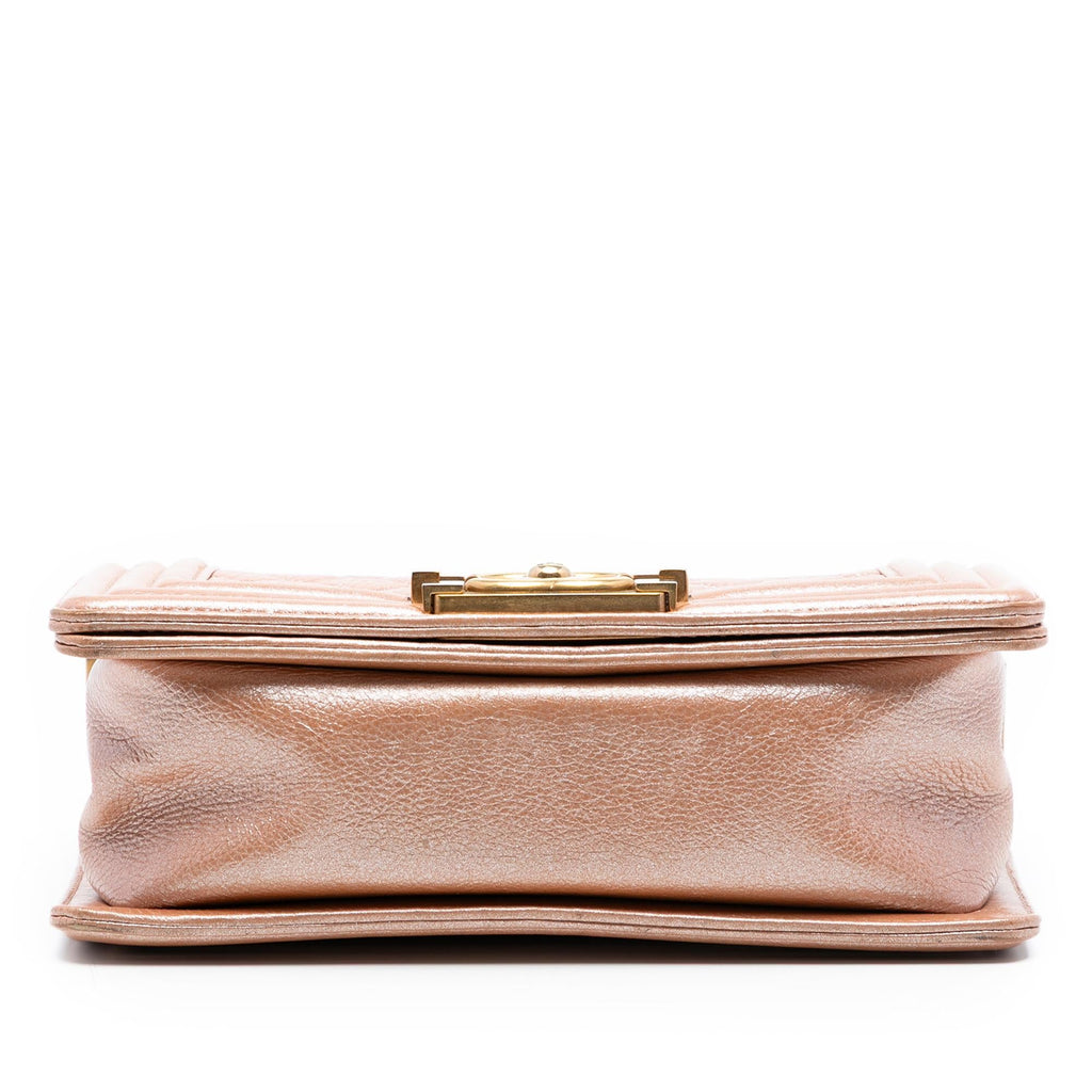 Chanel Small Quilted Metallic Calfskin Boy Flap