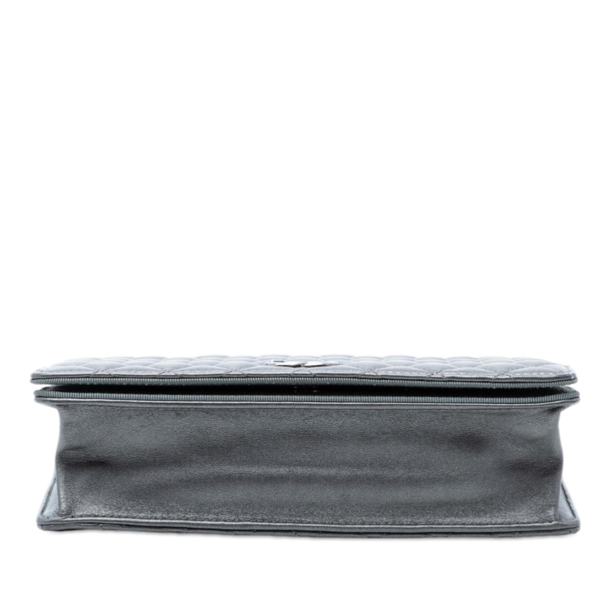 Chanel Small Quilted Metallic Lambskin Ballerine Flap