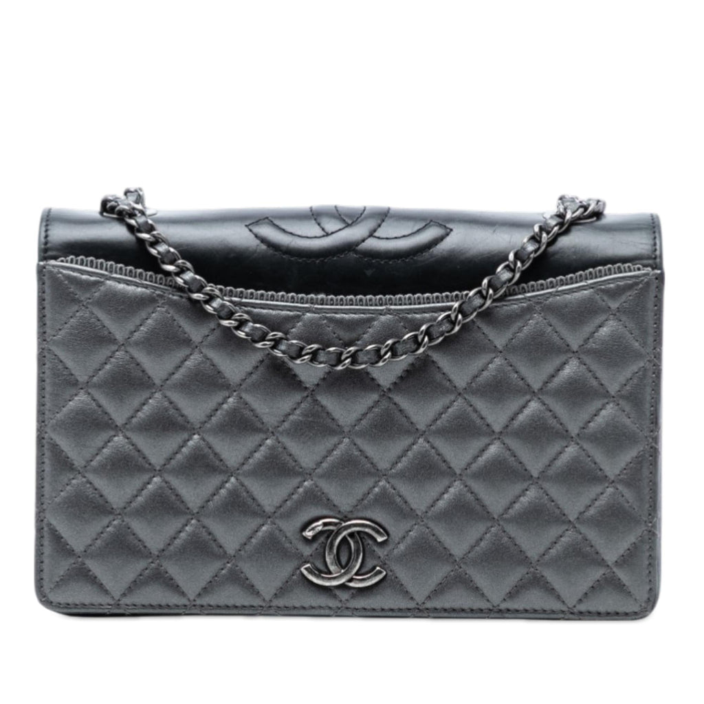Chanel Small Quilted Metallic Lambskin Ballerine Flap