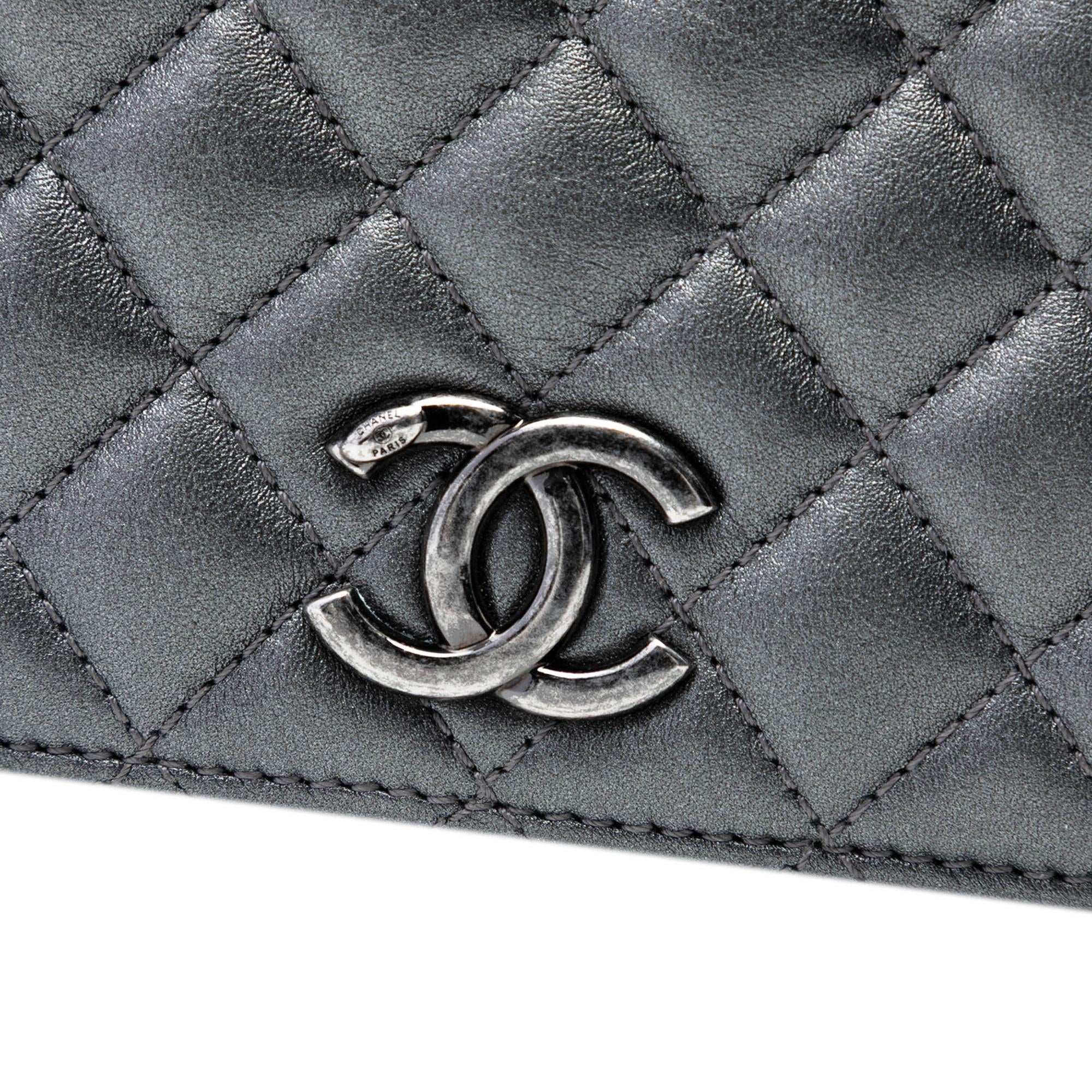Chanel Small Quilted Metallic Lambskin Ballerine Flap