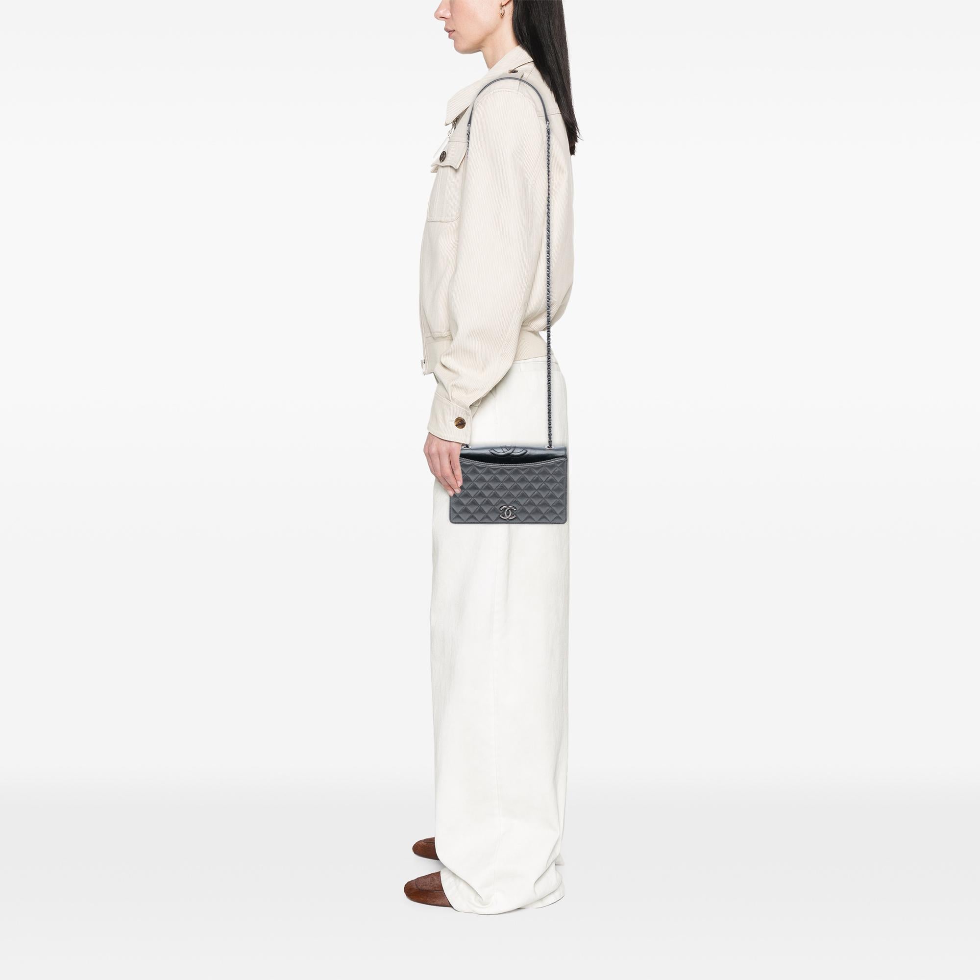Chanel Small Quilted Metallic Lambskin Ballerine Flap