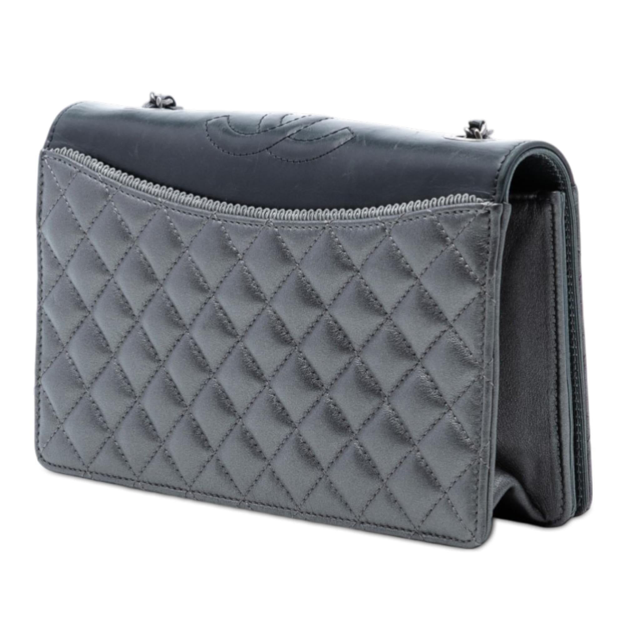Chanel Small Quilted Metallic Lambskin Ballerine Flap