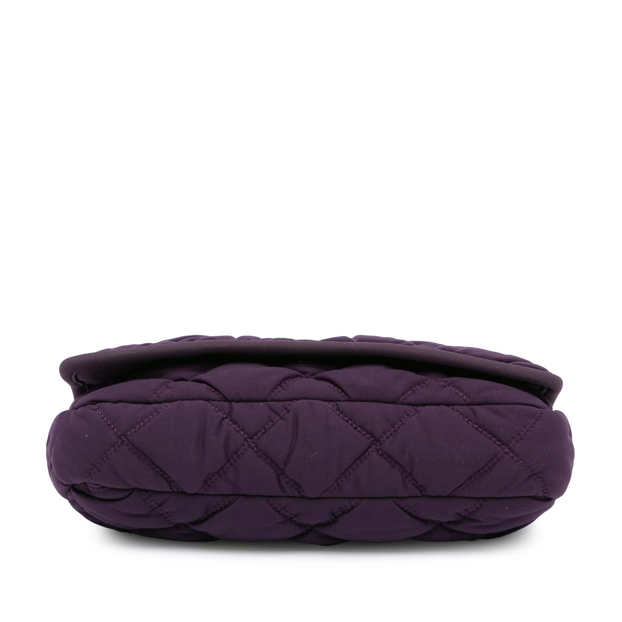 Chanel Small Quilted Nylon Bubble Flap (SHG-r6sHt1)