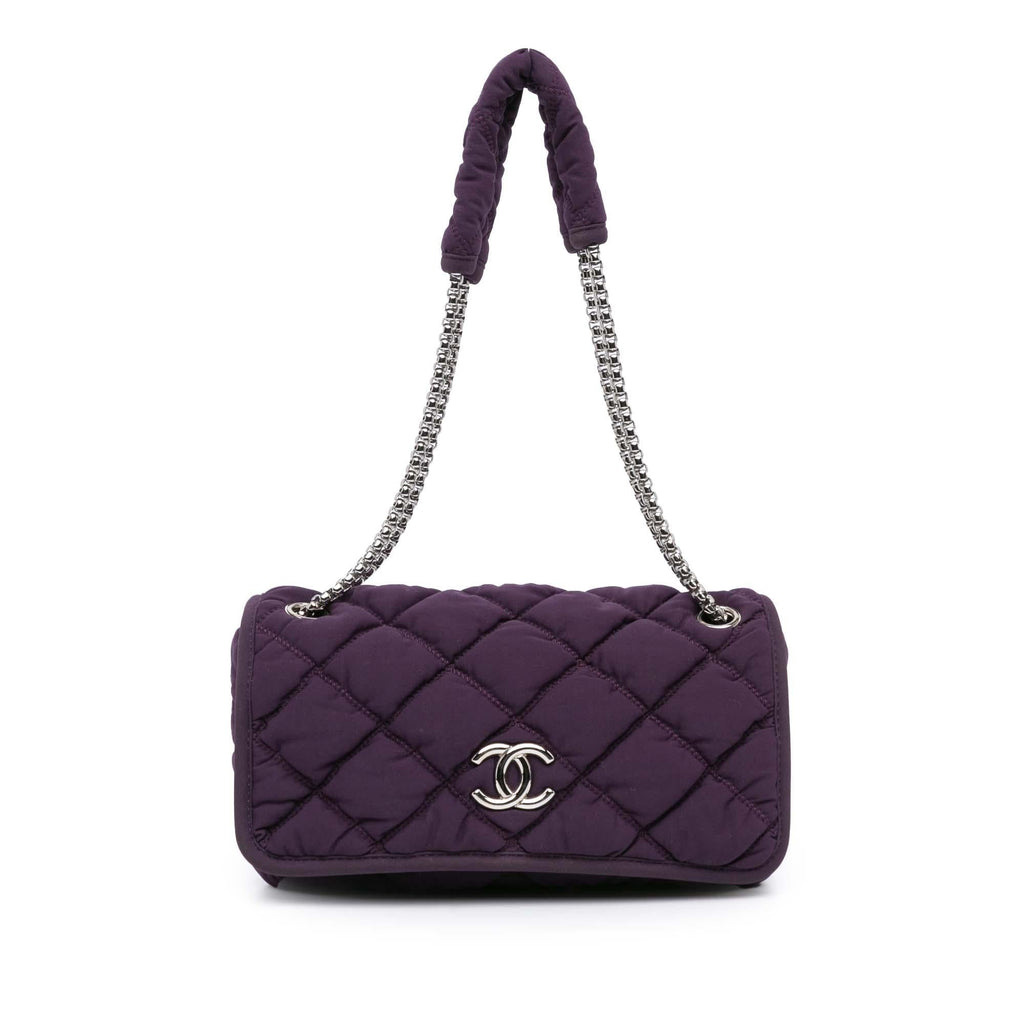 Chanel Small Quilted Nylon Bubble Flap (SHG-r6sHt1)