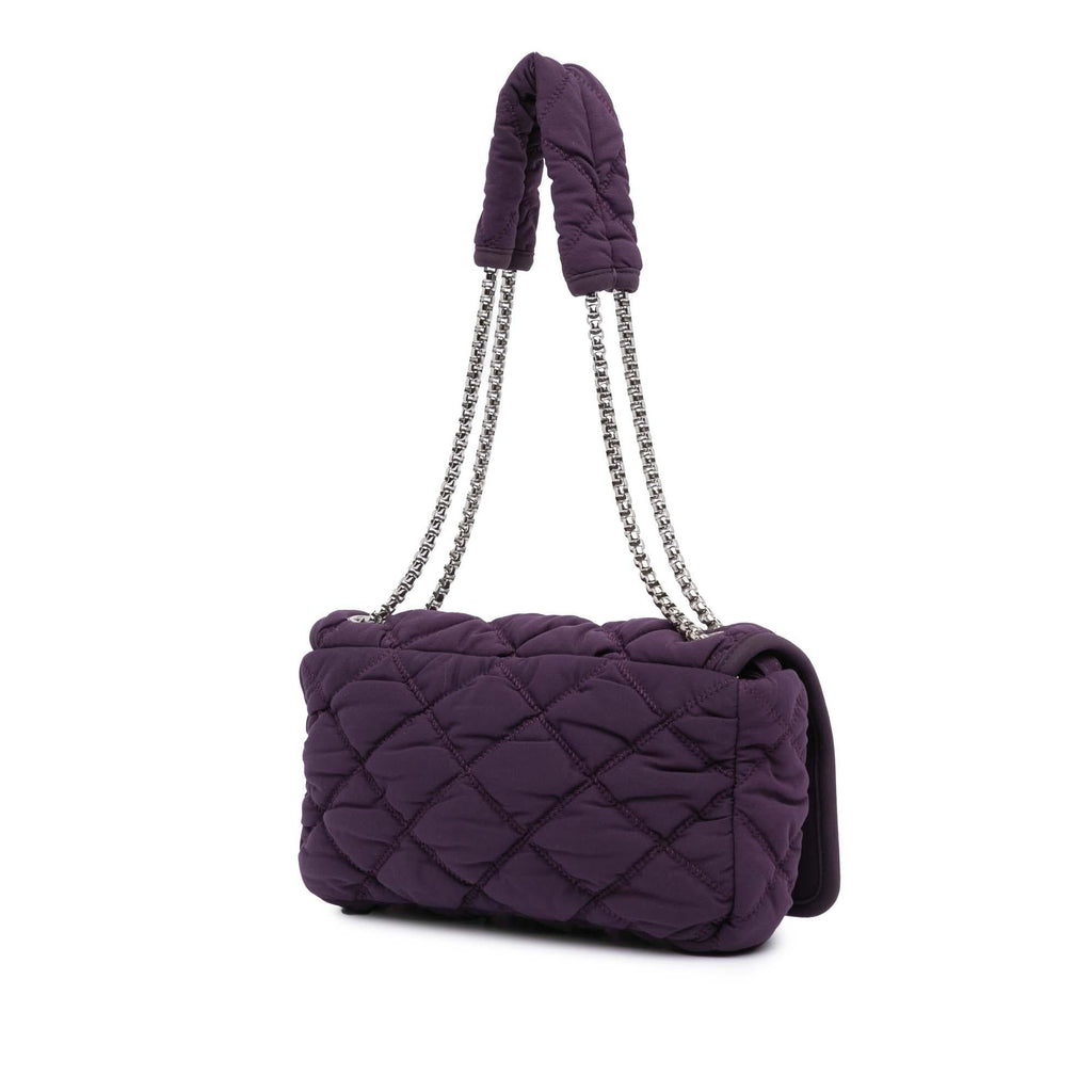 Chanel Small Quilted Nylon Bubble Flap (SHG-r6sHt1)