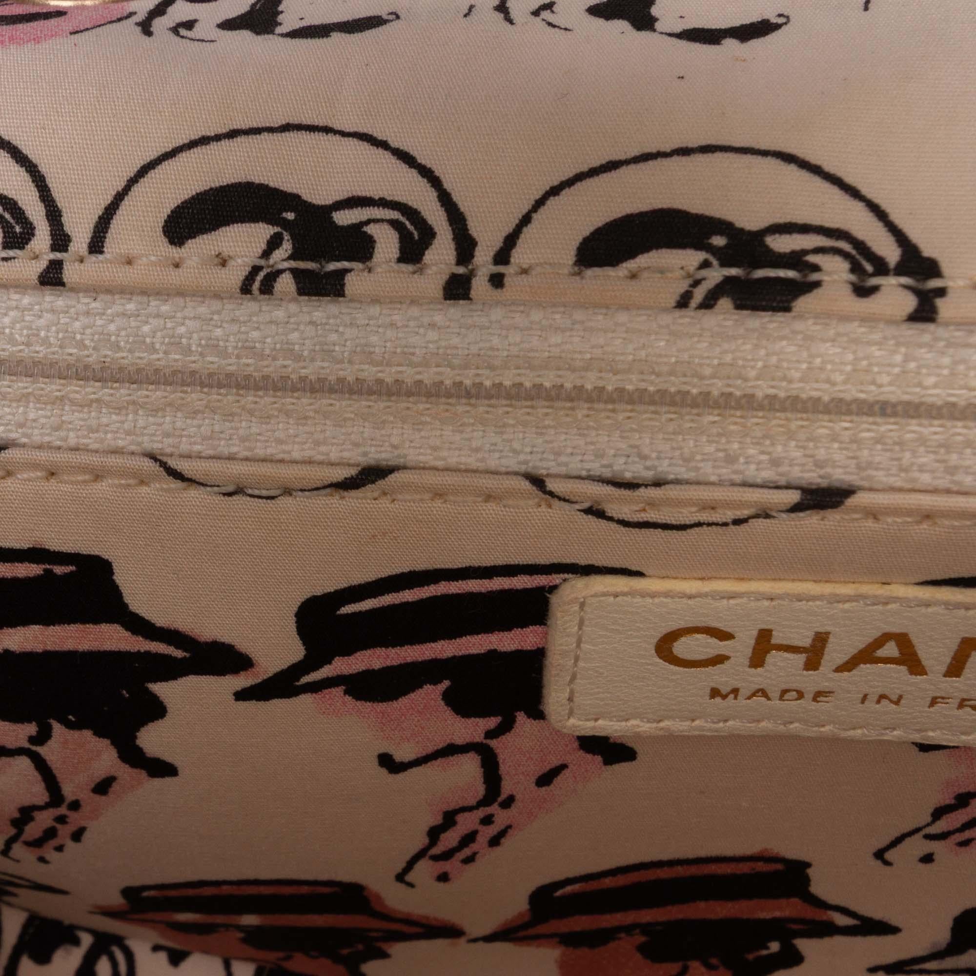 Chanel Small Quilted Nylon Printed Rue Cambon Flap