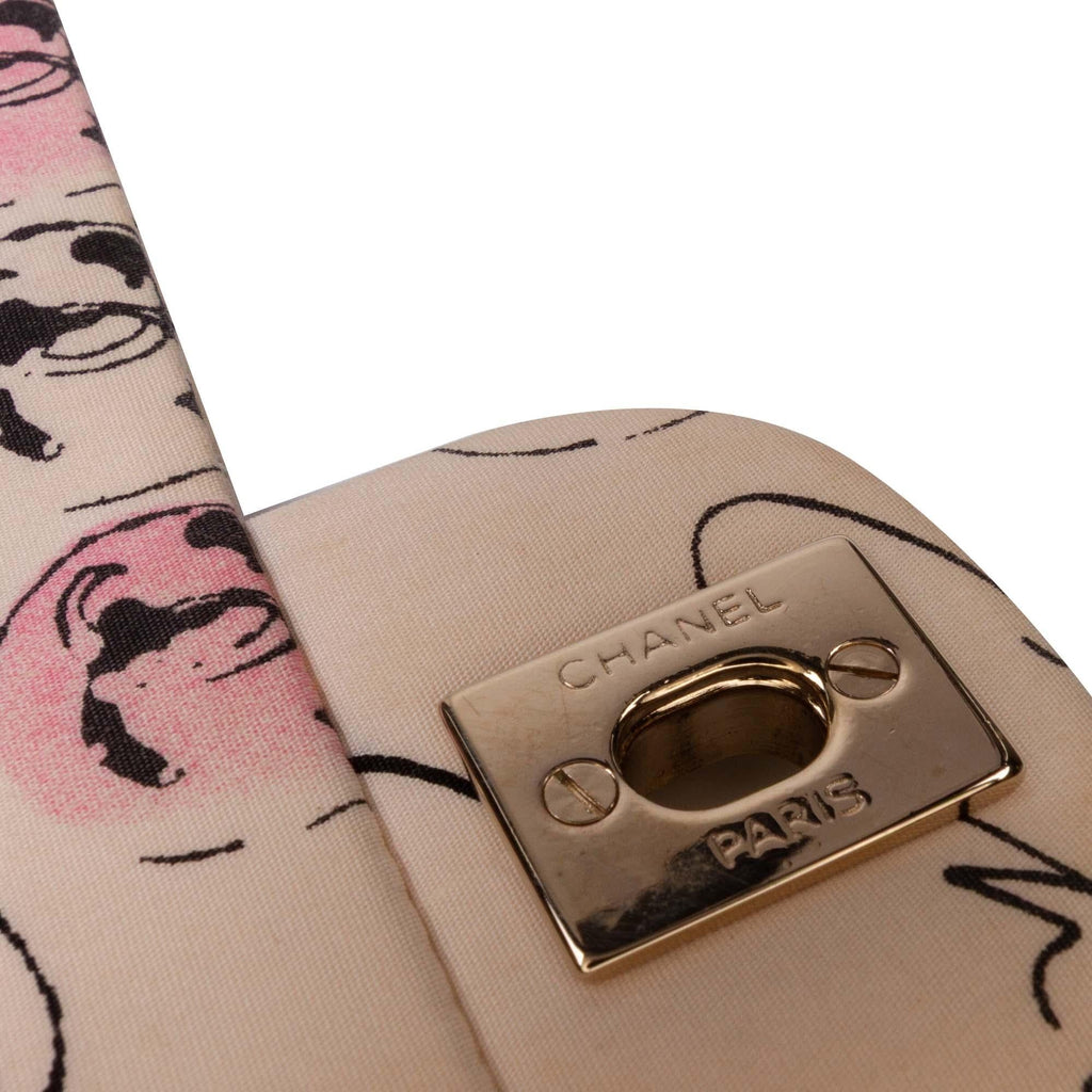 Chanel Small Quilted Nylon Printed Rue Cambon Flap