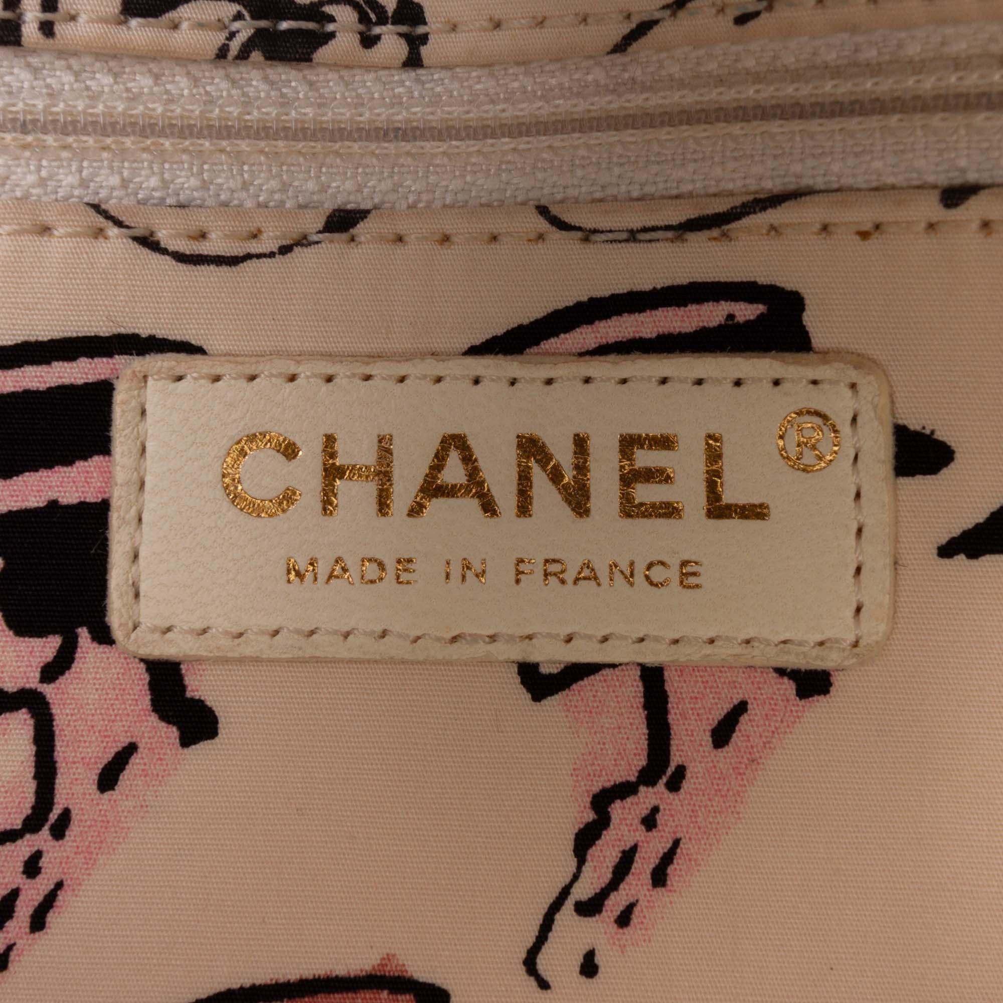 Chanel Small Quilted Nylon Printed Rue Cambon Flap