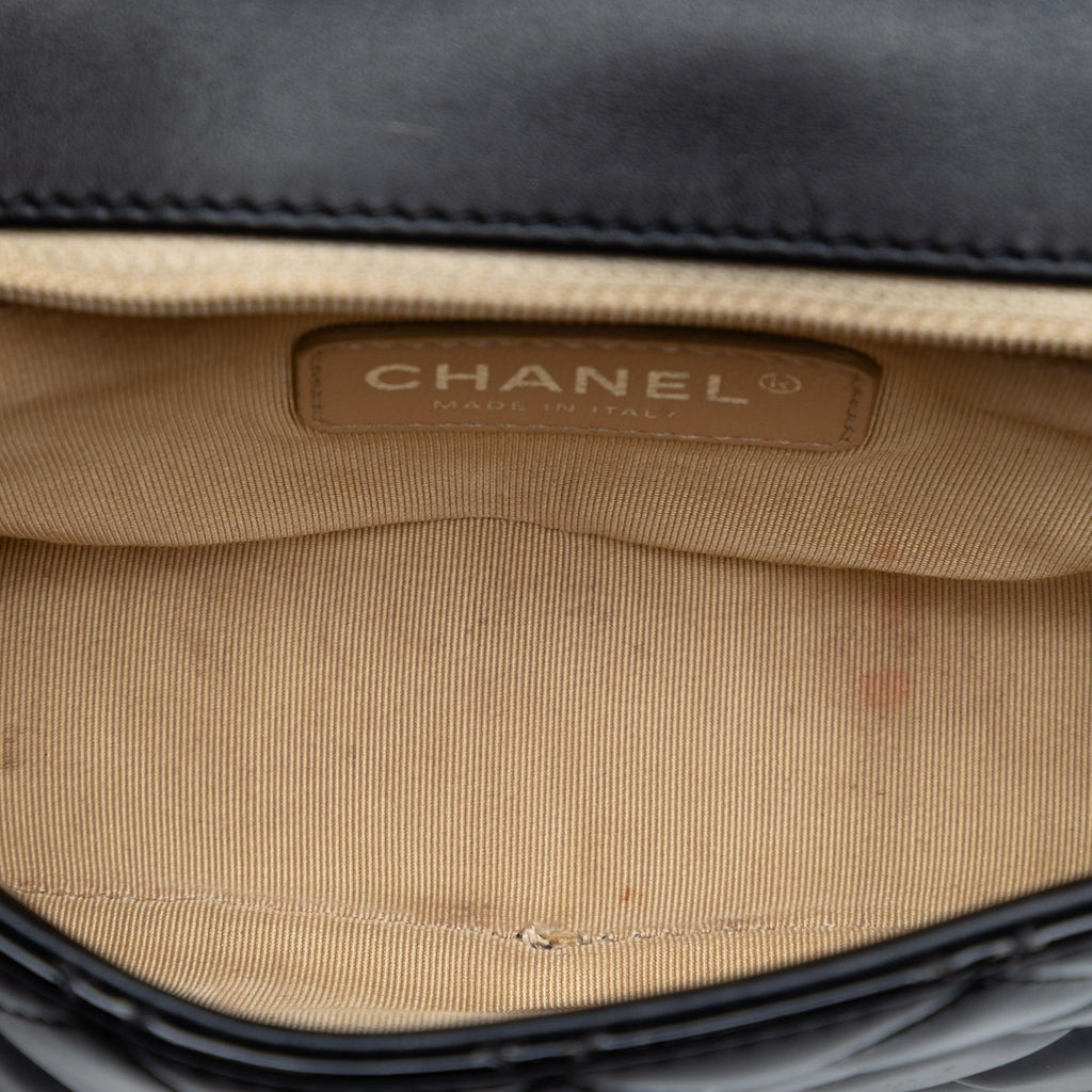 Chanel Small Quilted Patent Coco Boy Flap