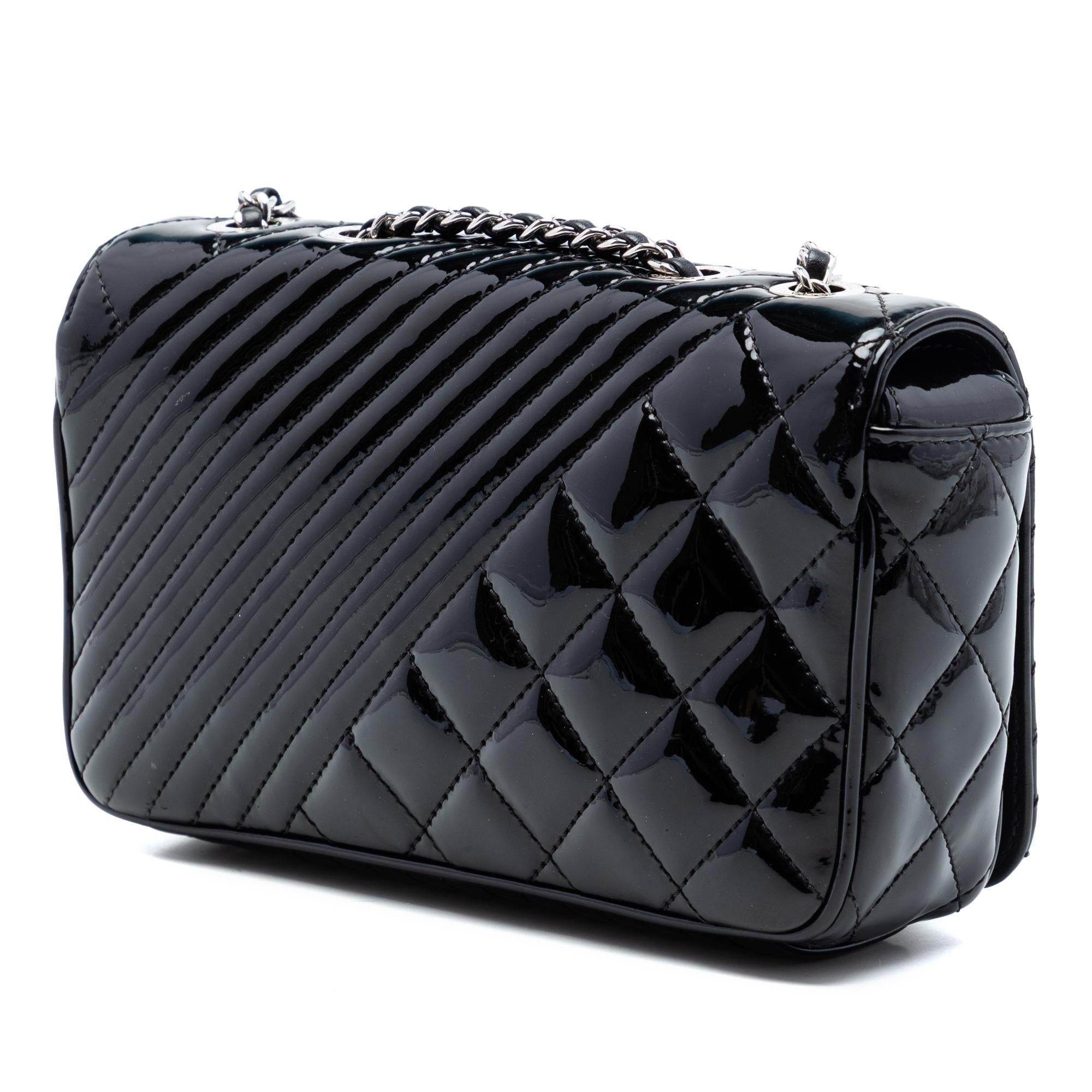 Chanel Small Quilted Patent Coco Boy Flap