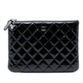 Chanel Small Quilted Patent O Case Clutch