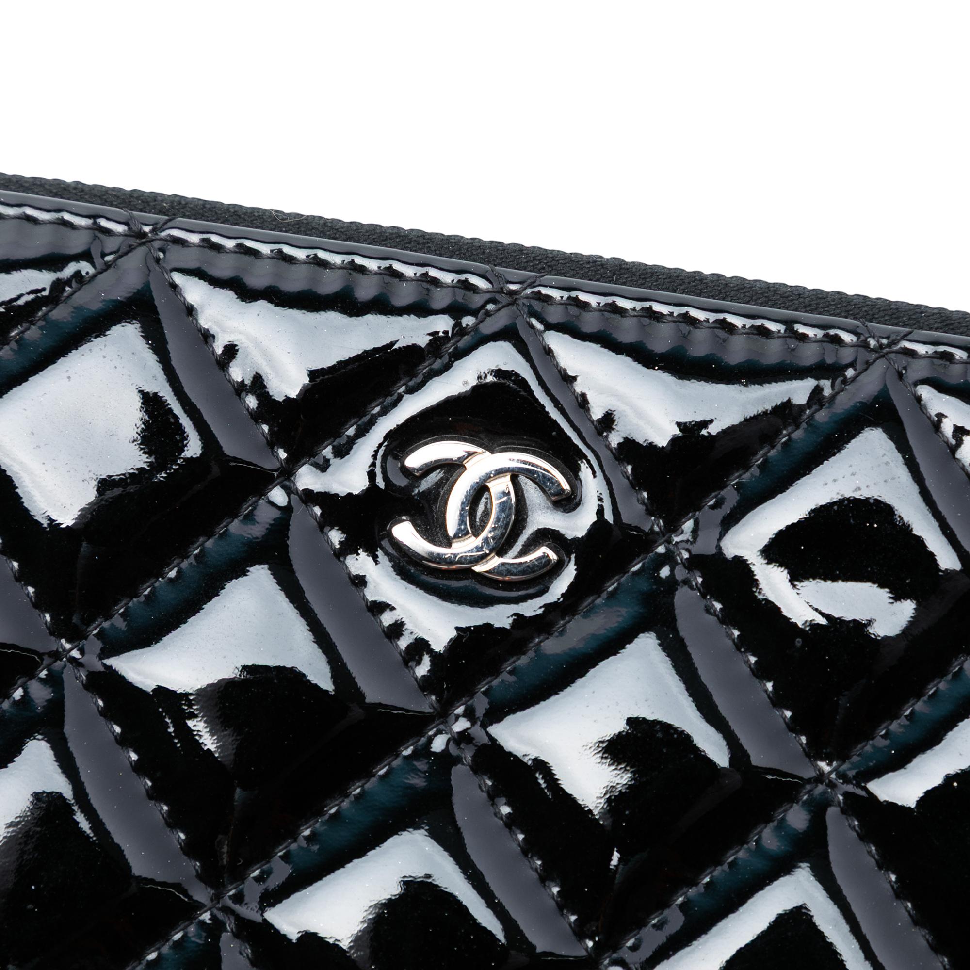 Chanel Small Quilted Patent O Case Clutch