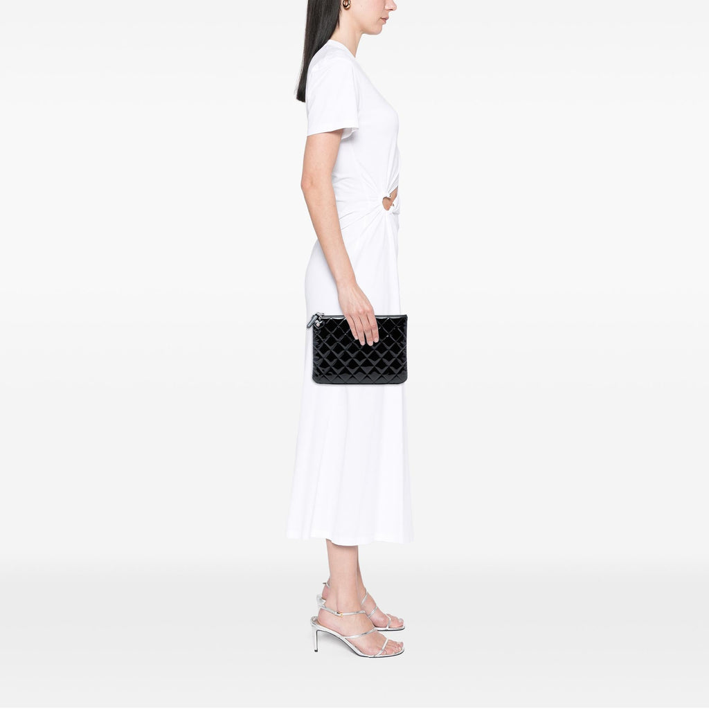 Chanel Small Quilted Patent O Case Clutch