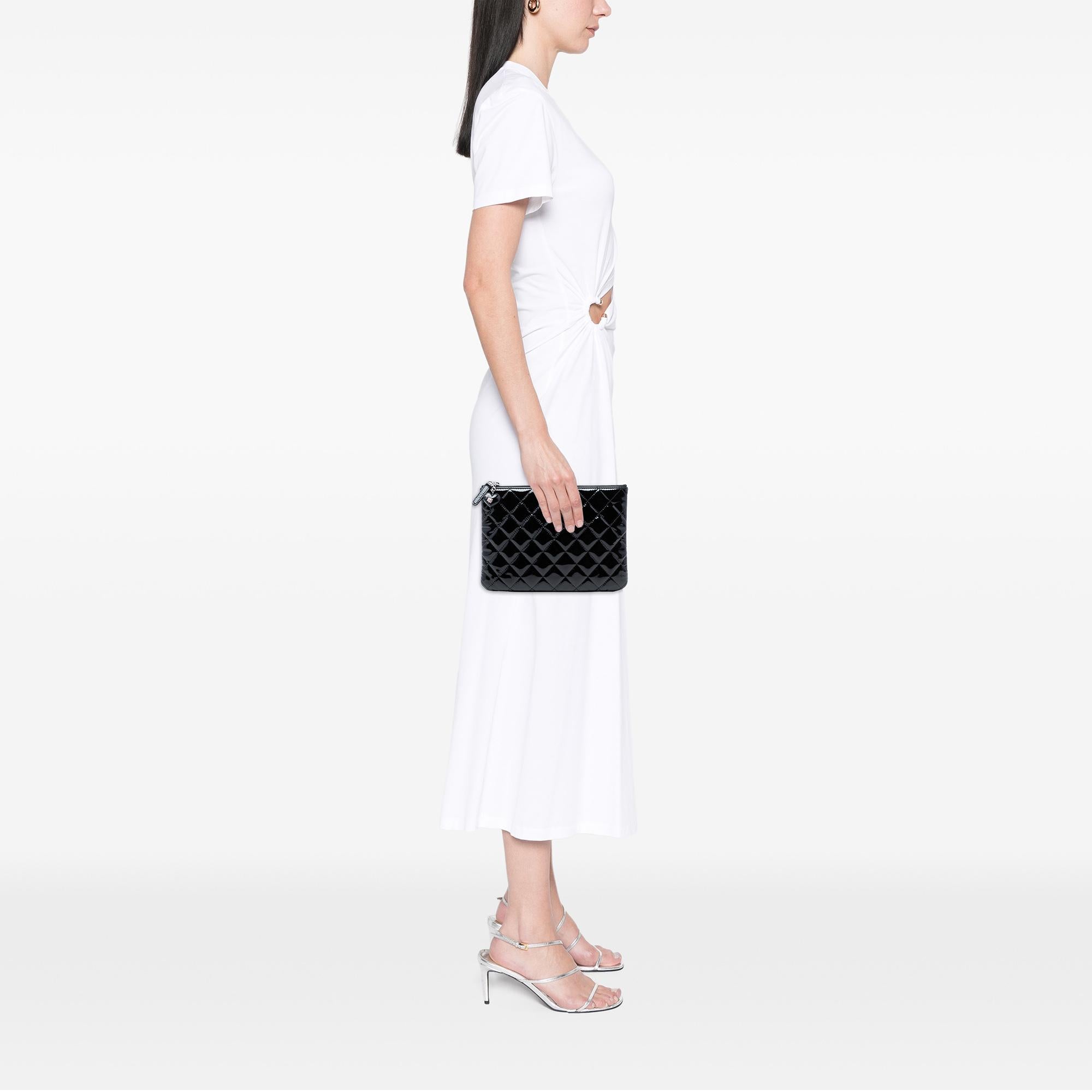 Chanel Small Quilted Patent O Case Clutch