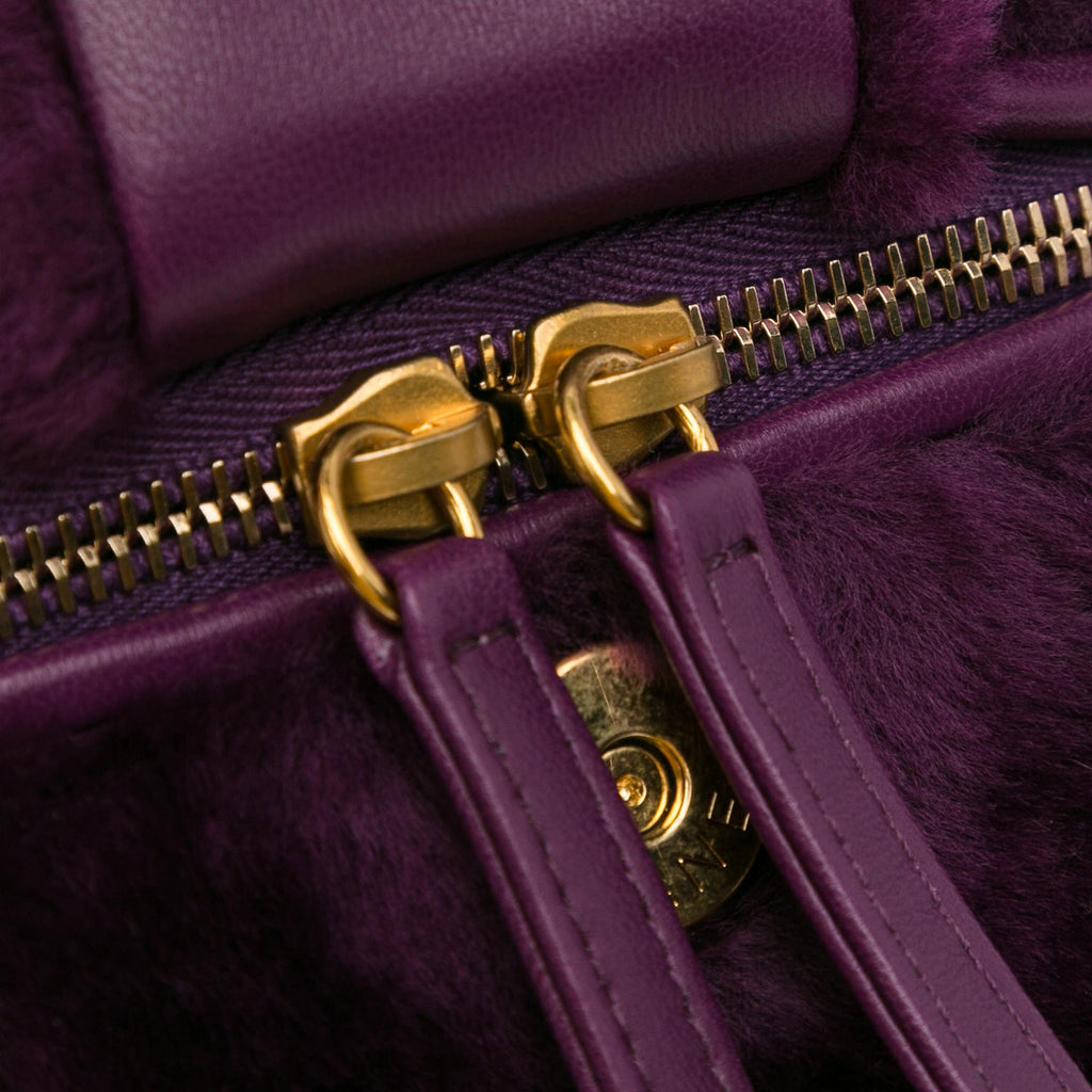 Chanel Small Quilted Shearling Vanity Case