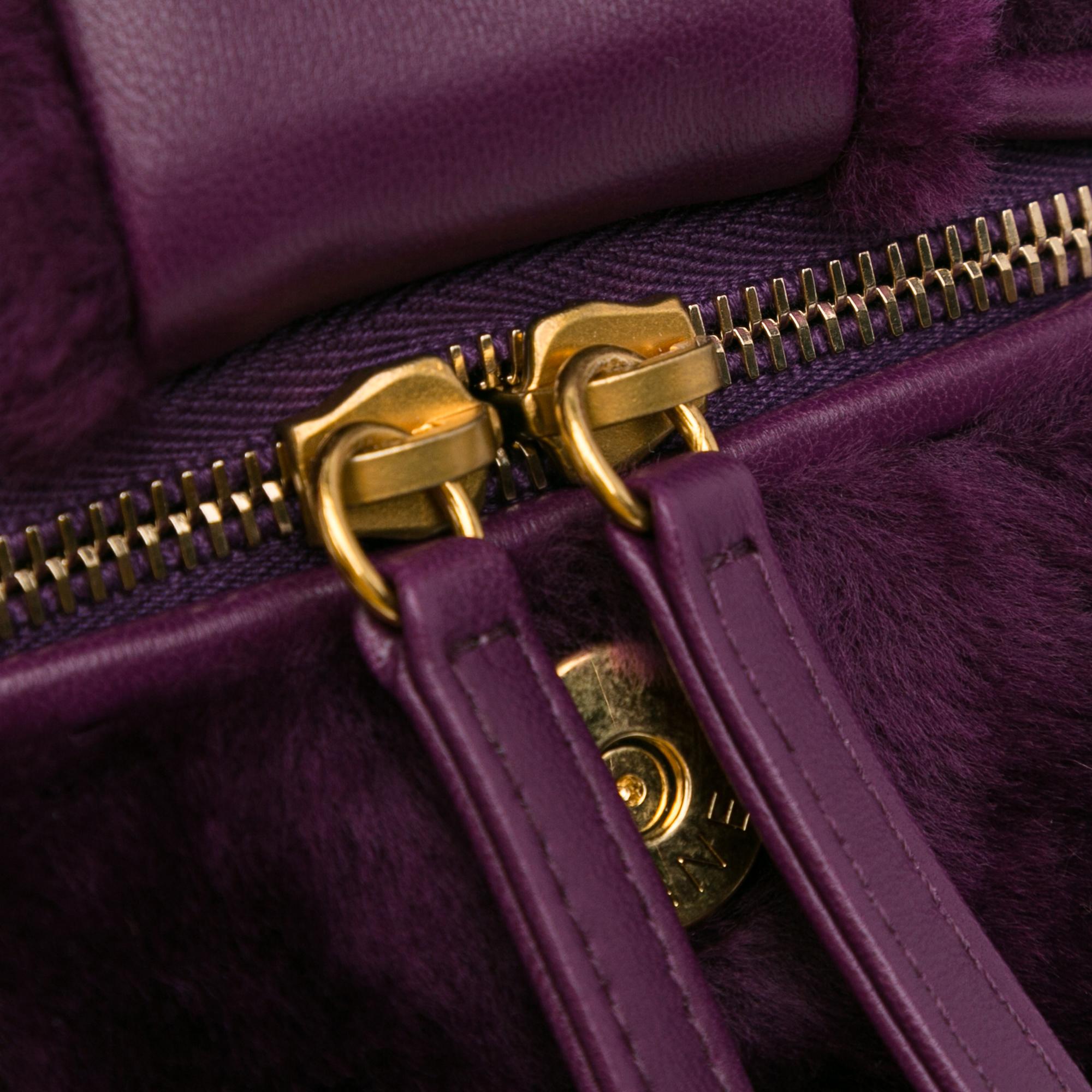 Chanel Small Quilted Shearling Vanity Case