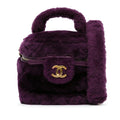 Chanel Small Quilted Shearling Vanity Case