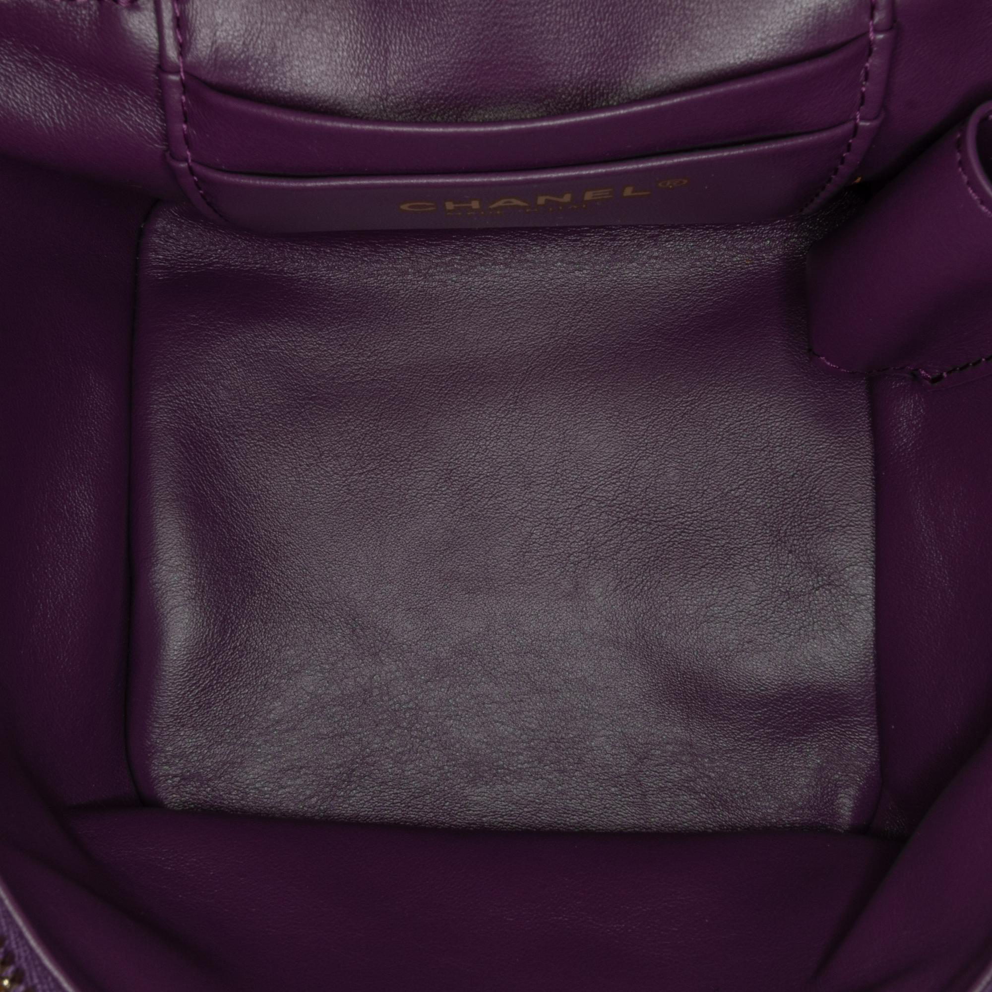 Chanel Small Quilted Shearling Vanity Case
